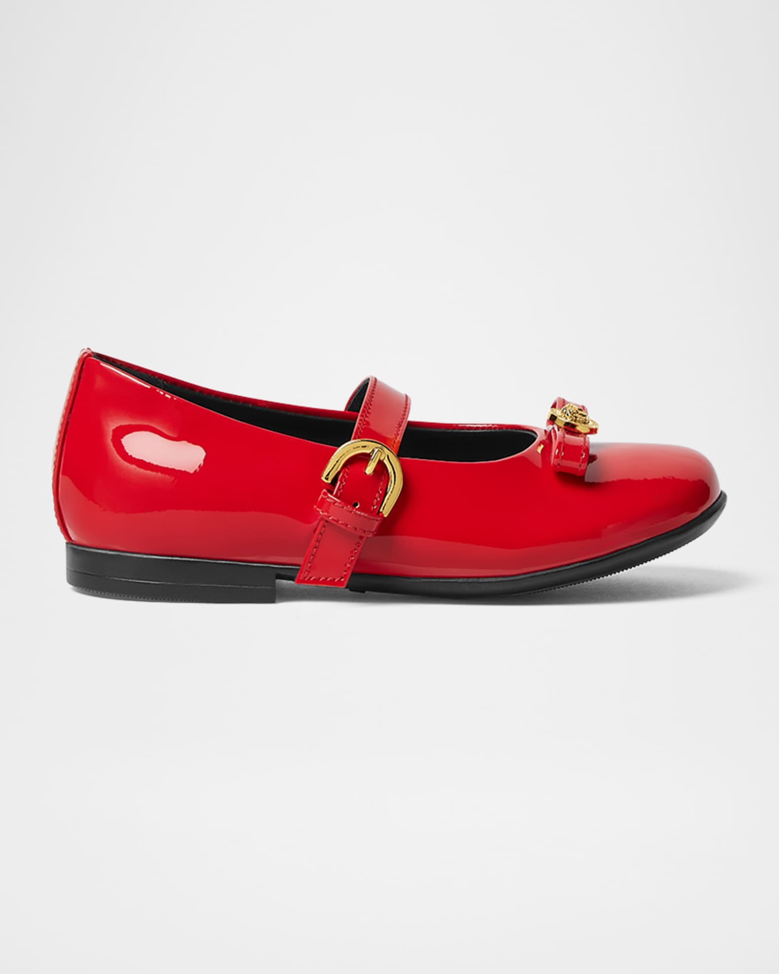 Girl's Gianni Ribbon Patent Leather Ballerina Flats 0