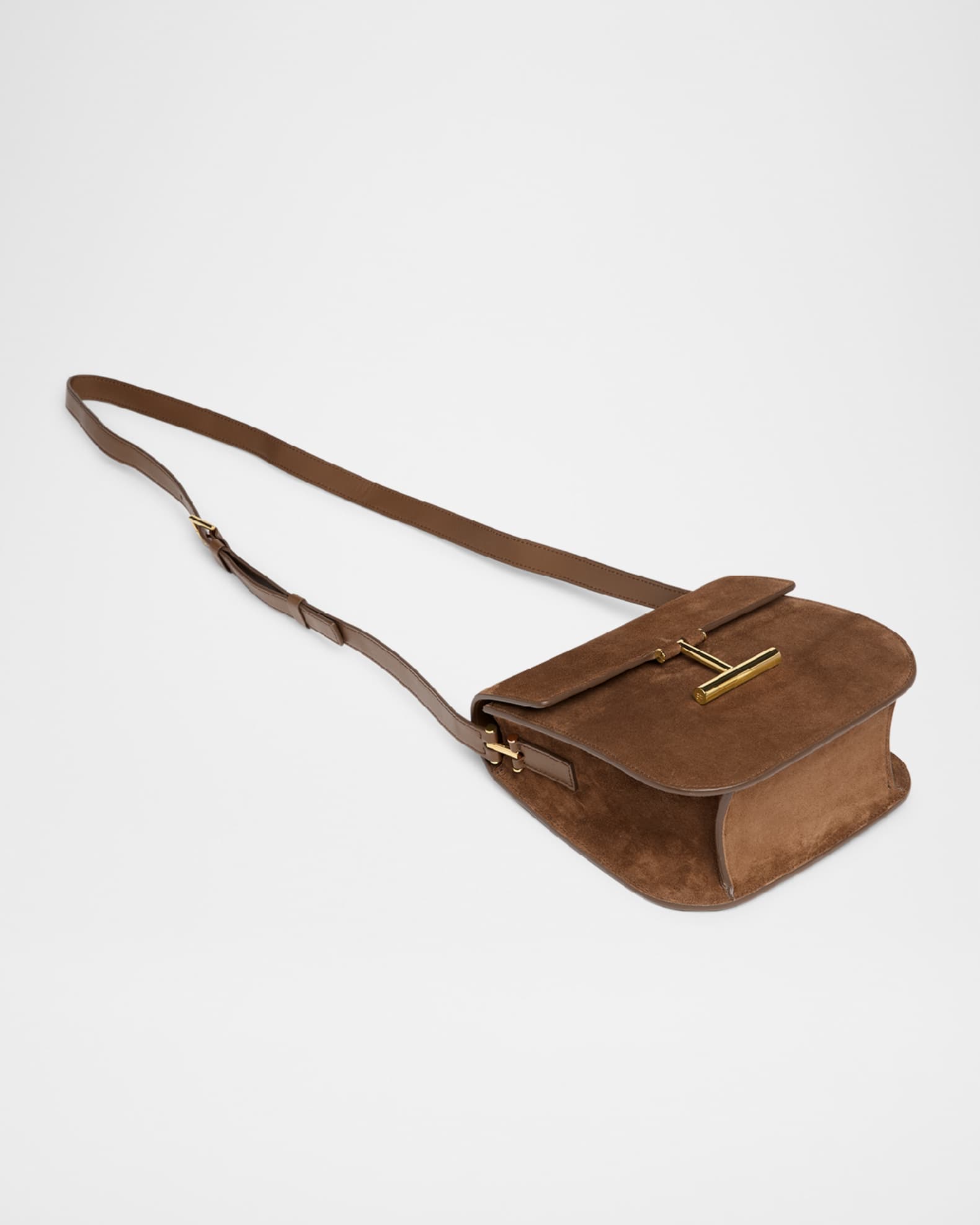 Tara Mini Flap Crossbody Bag in Suede and Leather 1