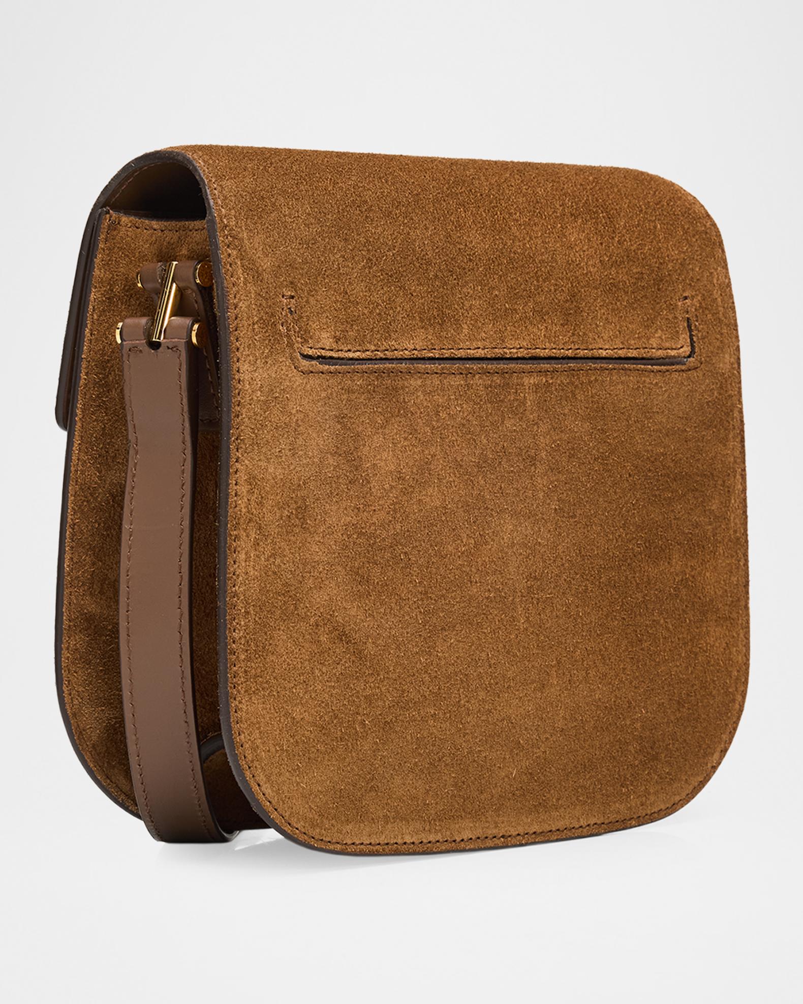 TOM FORD Tara Mini Flap Crossbody Bag in Suede and Leather | Neiman Marcus