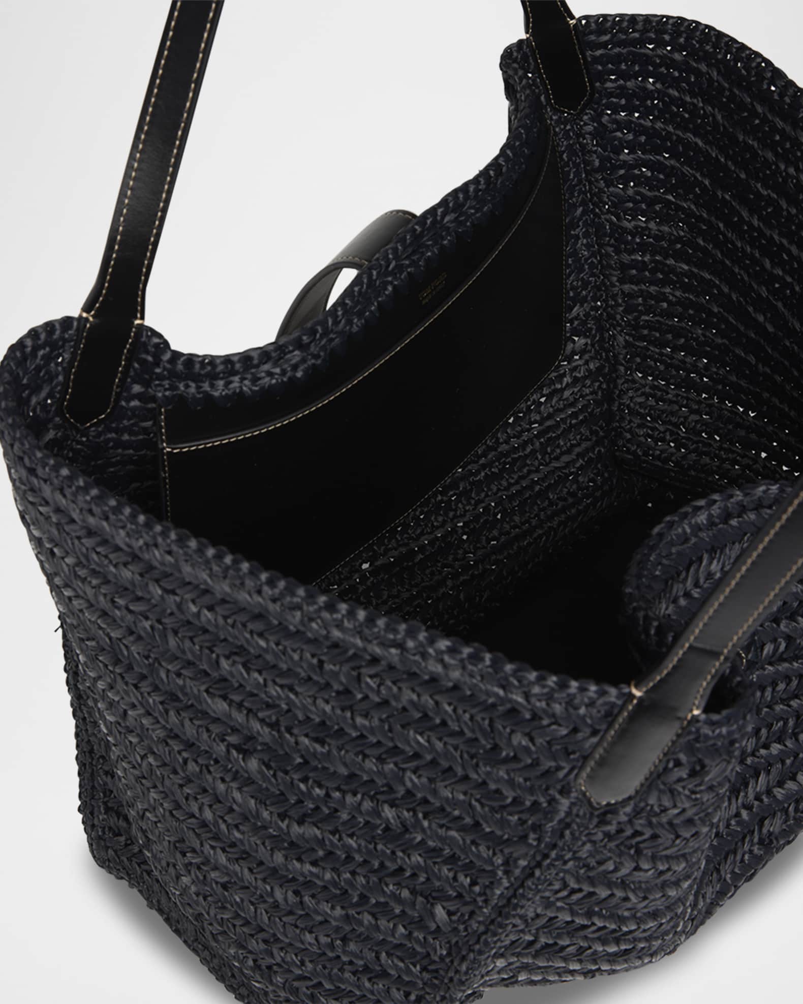 TOM FORD トムフォード ラージかごバッグ TARA LARGE TOTE TOM FORD Tara Large Tote Bag in Raffia Viscose and Leather