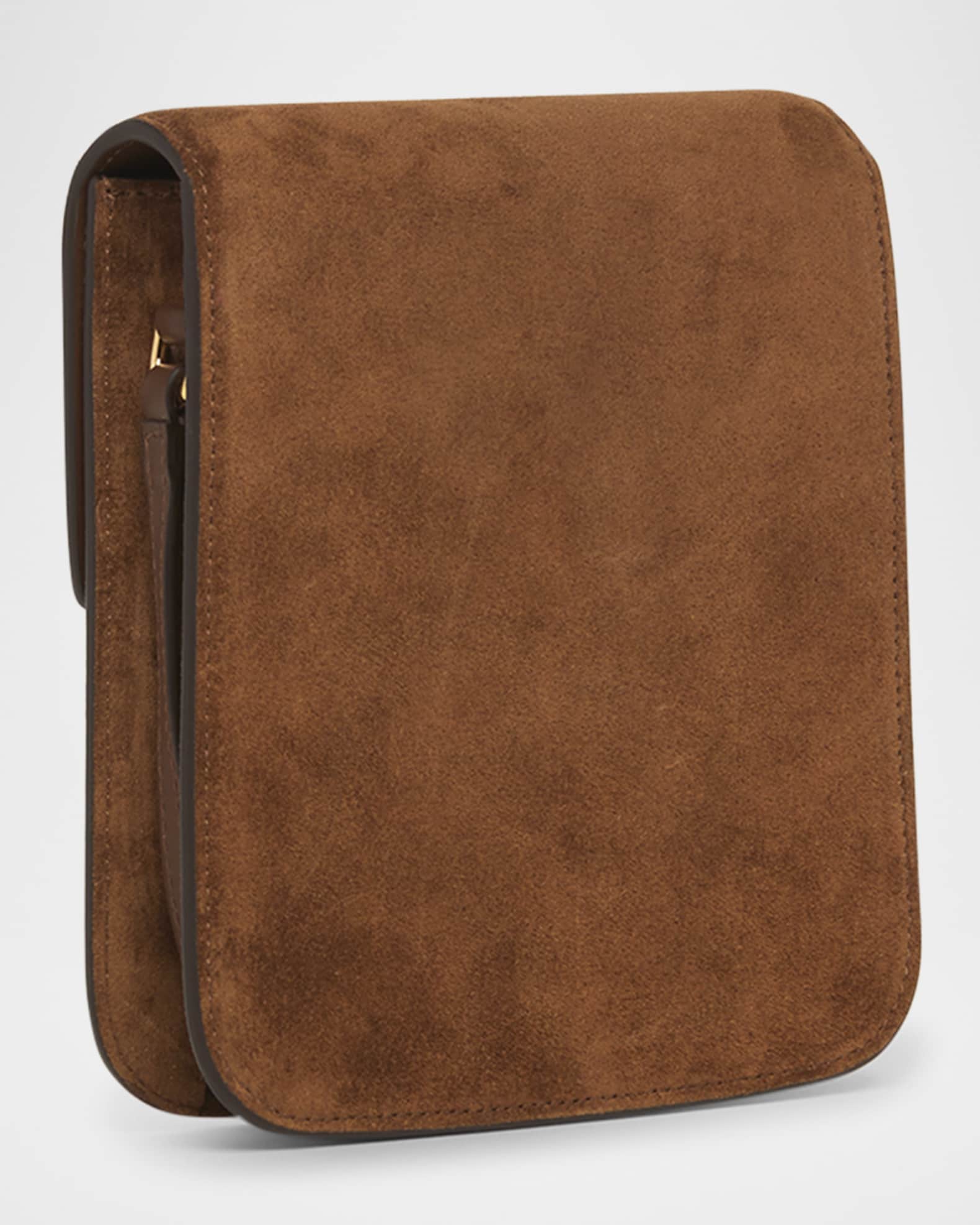 TOM FORD Tara Mini Flap Crossbody Bag in Suede | Neiman Marcus