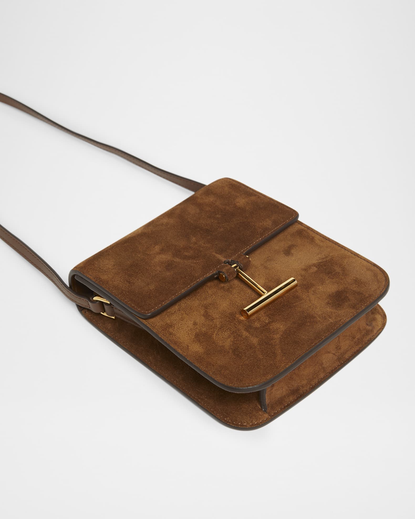 Tara Mini Flap Crossbody Bag in Suede  1