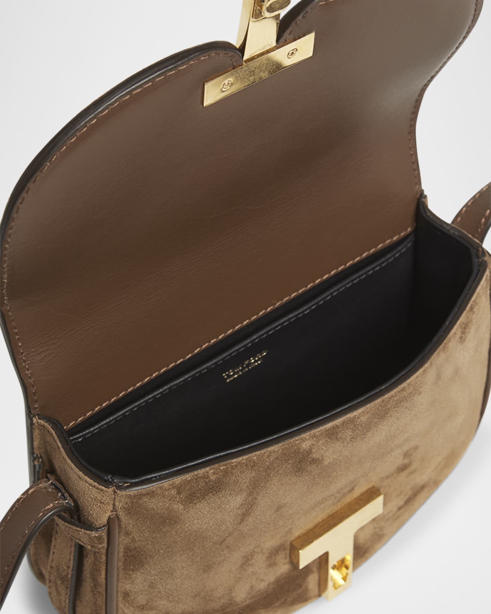 TOM FORD Wallis Mini Flap Shoulder Bag in Suede | Neiman Marcus