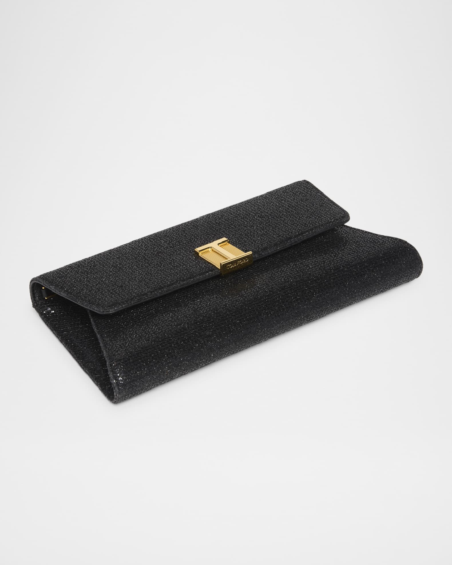 Nobile Flap Clutch Bag in Glitter Textured Fabric  1