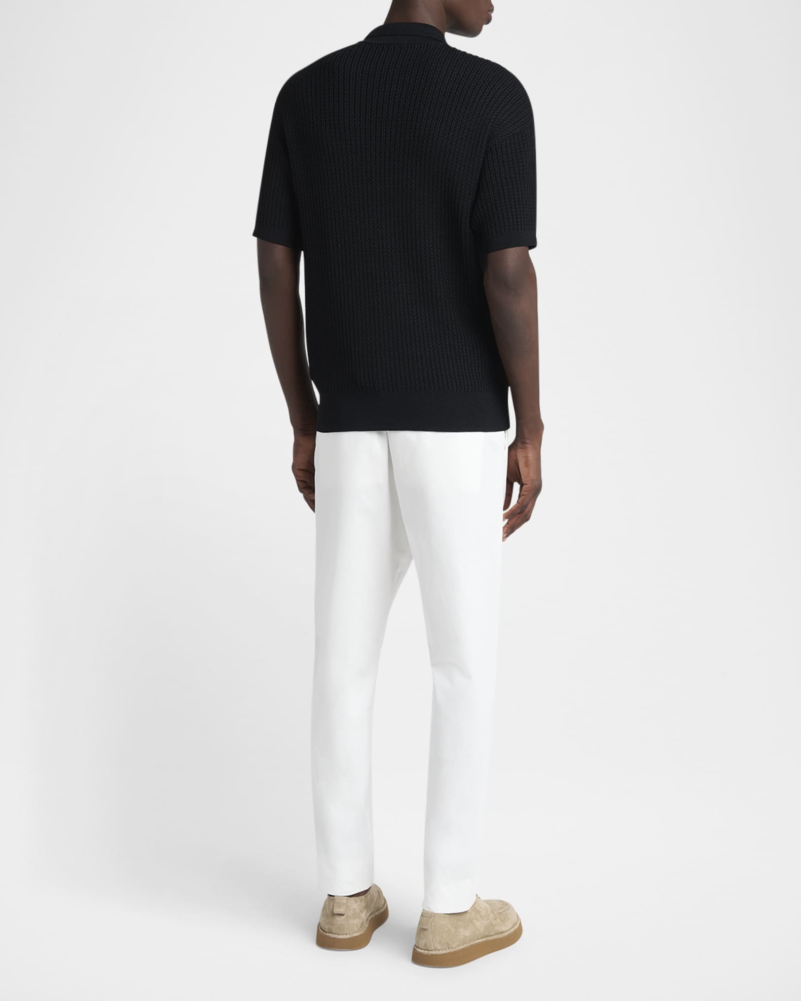 ARMANI COLLEZIONI/sidezip knitサイドジップニット Women's Ribbed Knit Half-Zip Sweater