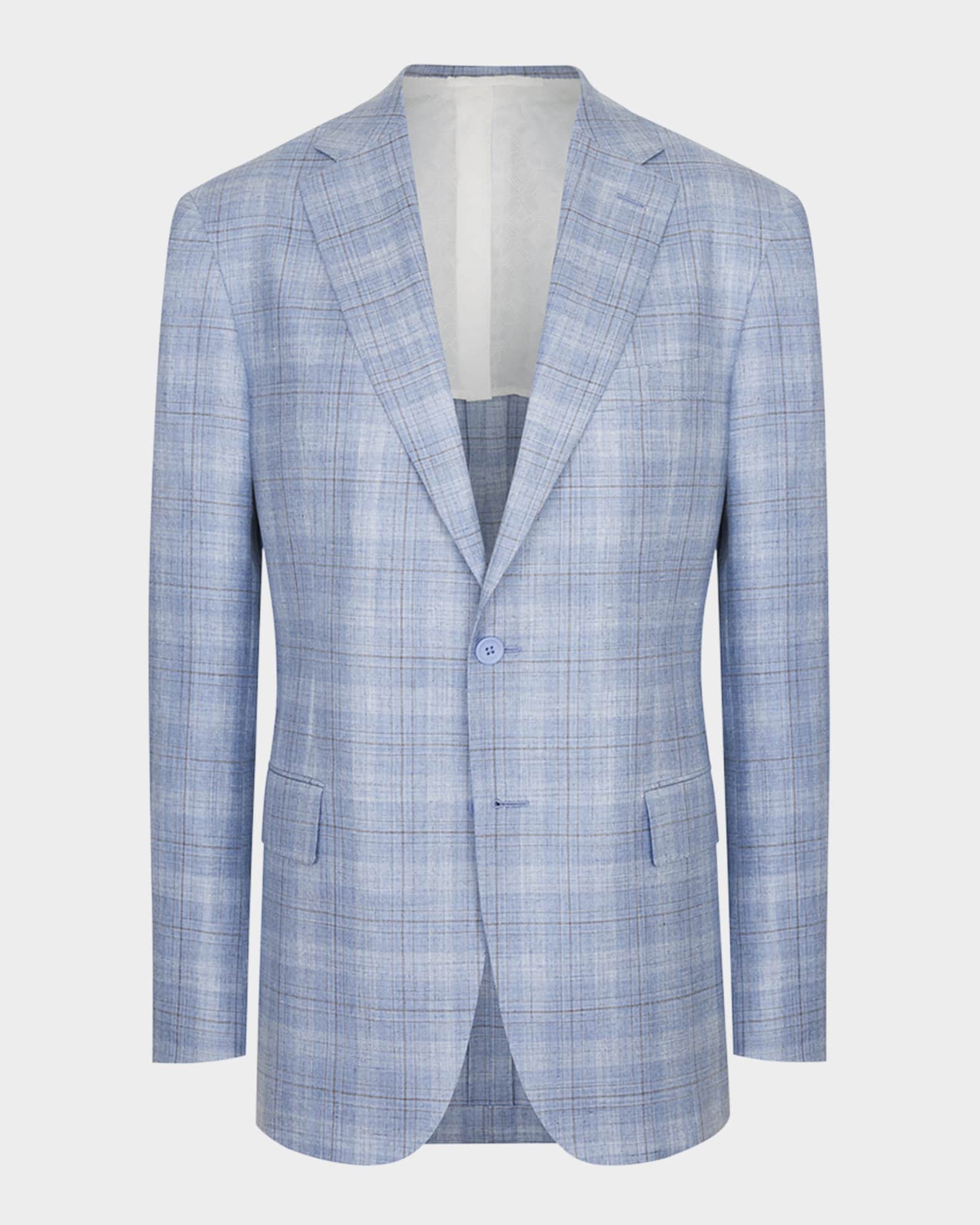 Men's Plaid Single-Breasted Sport Coat 0