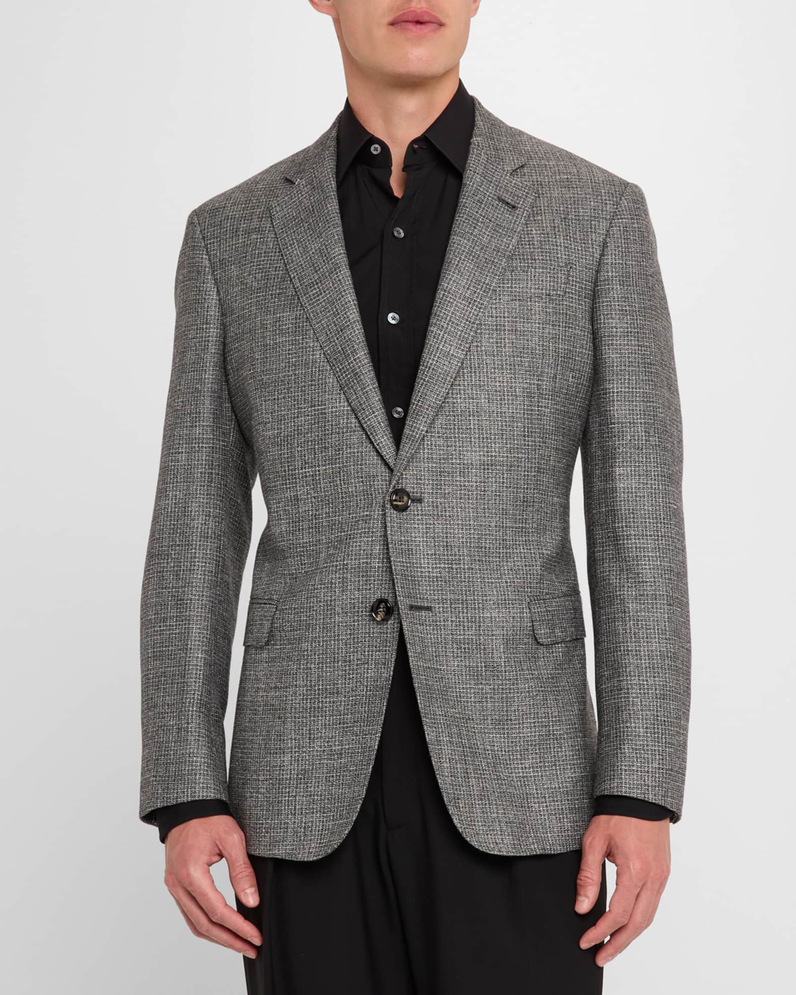GIORGIO ARMANIのジャケット イタリア製 Giorgio Armani Sport Coat Men 42 Gray Blazer Flannel Jacket Wool