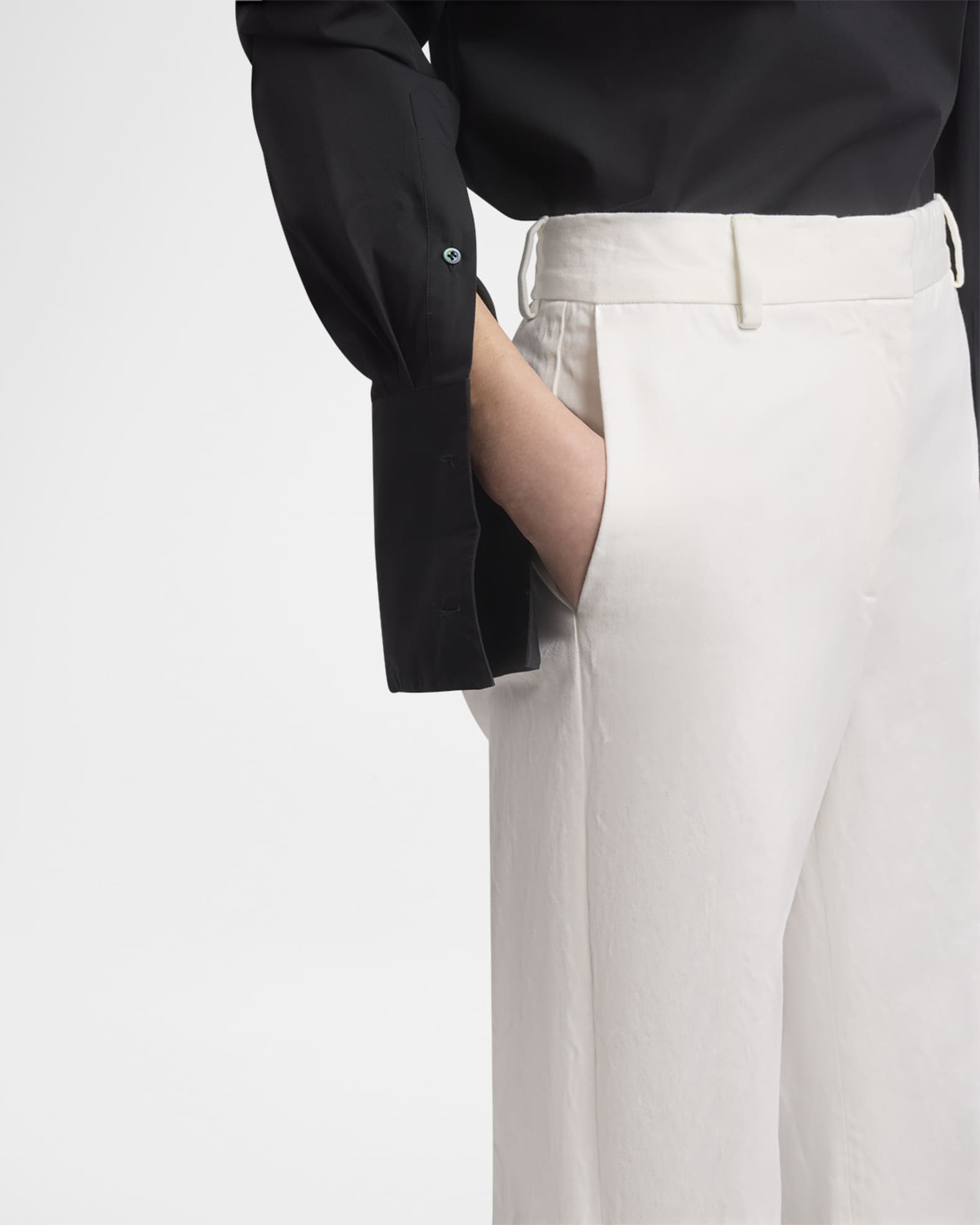 【着回し抜群】Dries Van Noten Paxy ストレートパンツ Dries Van Noten Paxy Straight-Leg Cotton Pants | Neiman Marcus