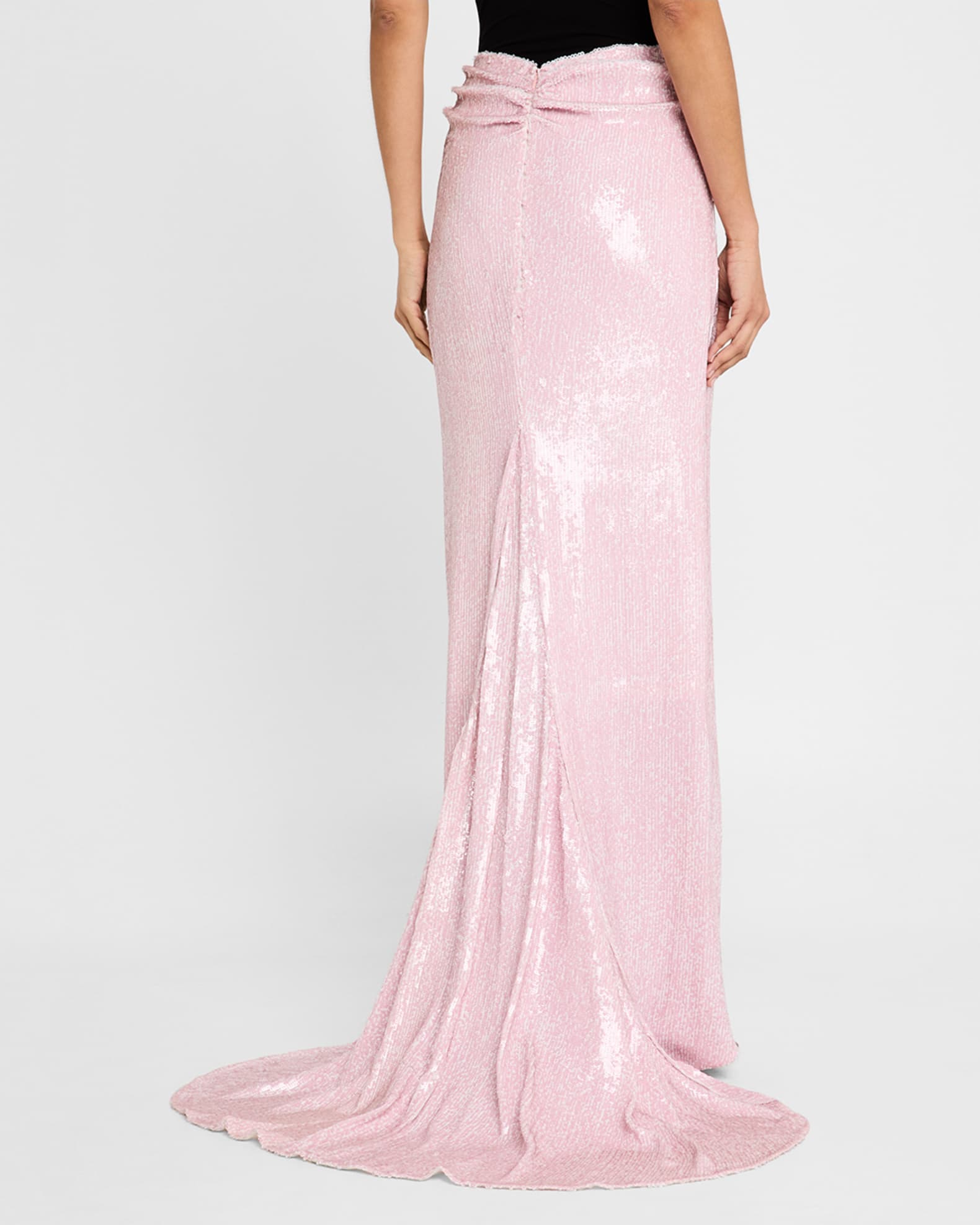スカート DRIES VAN NOTEN PINK SILK SEQUIN SKIRT Dries Van Noten Pink silk sequin skirt | TheDoubleF