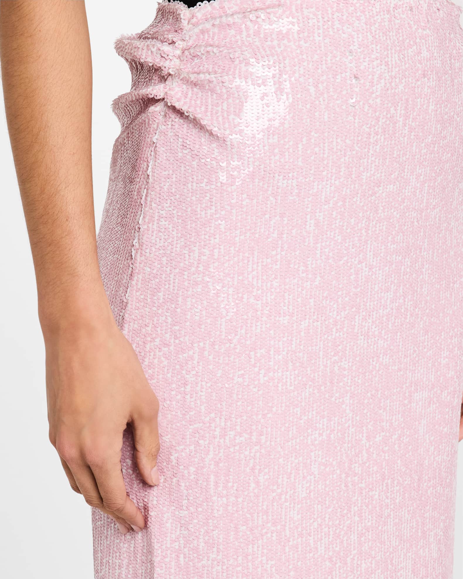 Dries Van Noten Ruched Sequin Maxi Skirt | Neiman Marcus