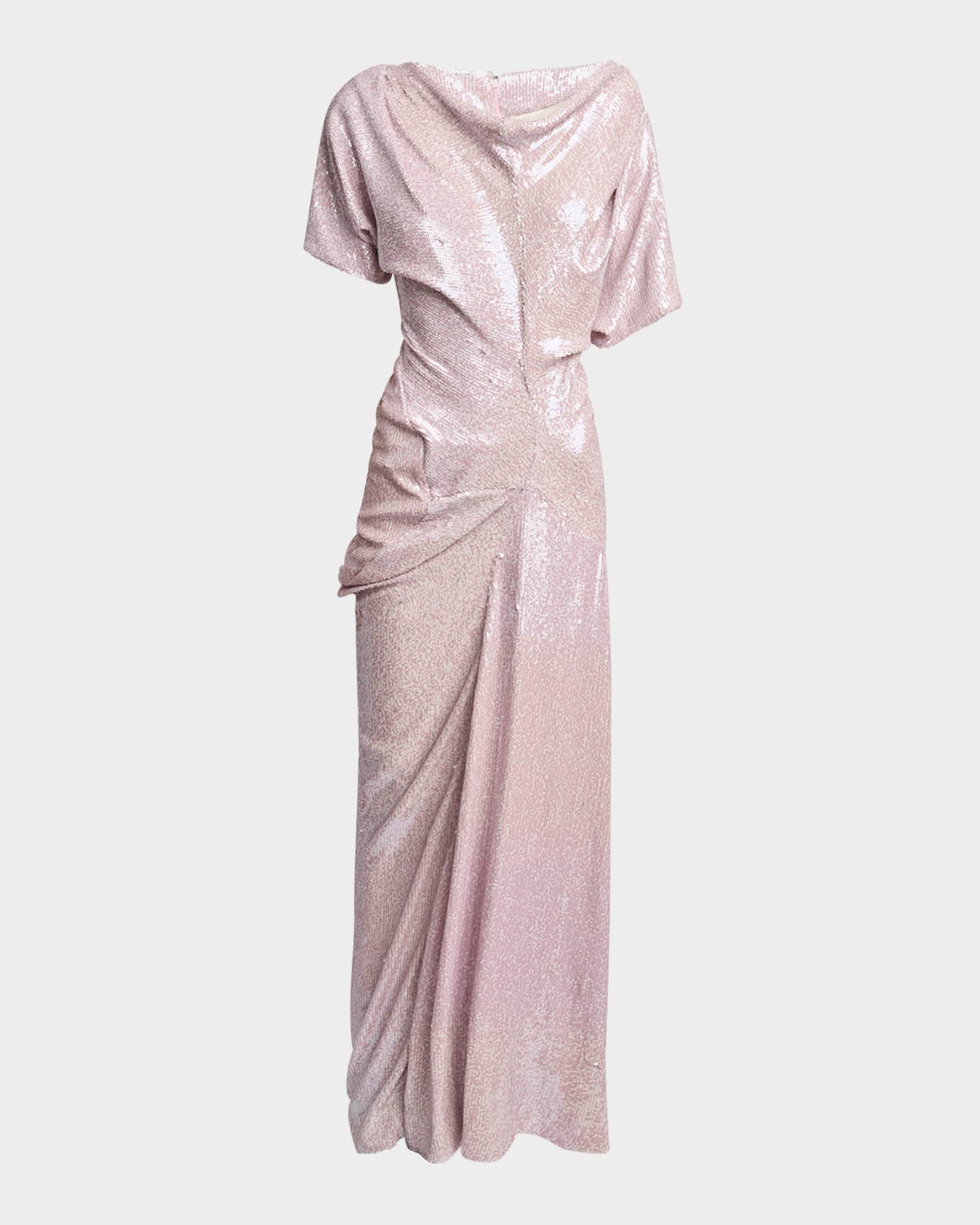 Dare Sequin Draped Maxi Dress 0