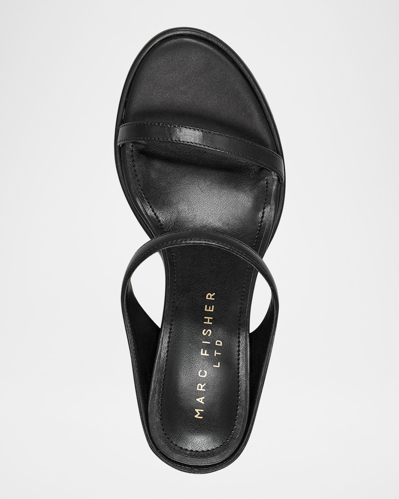 Marc Fisher LTD Alonde Snake-Embossed Leather Slide Sandals 