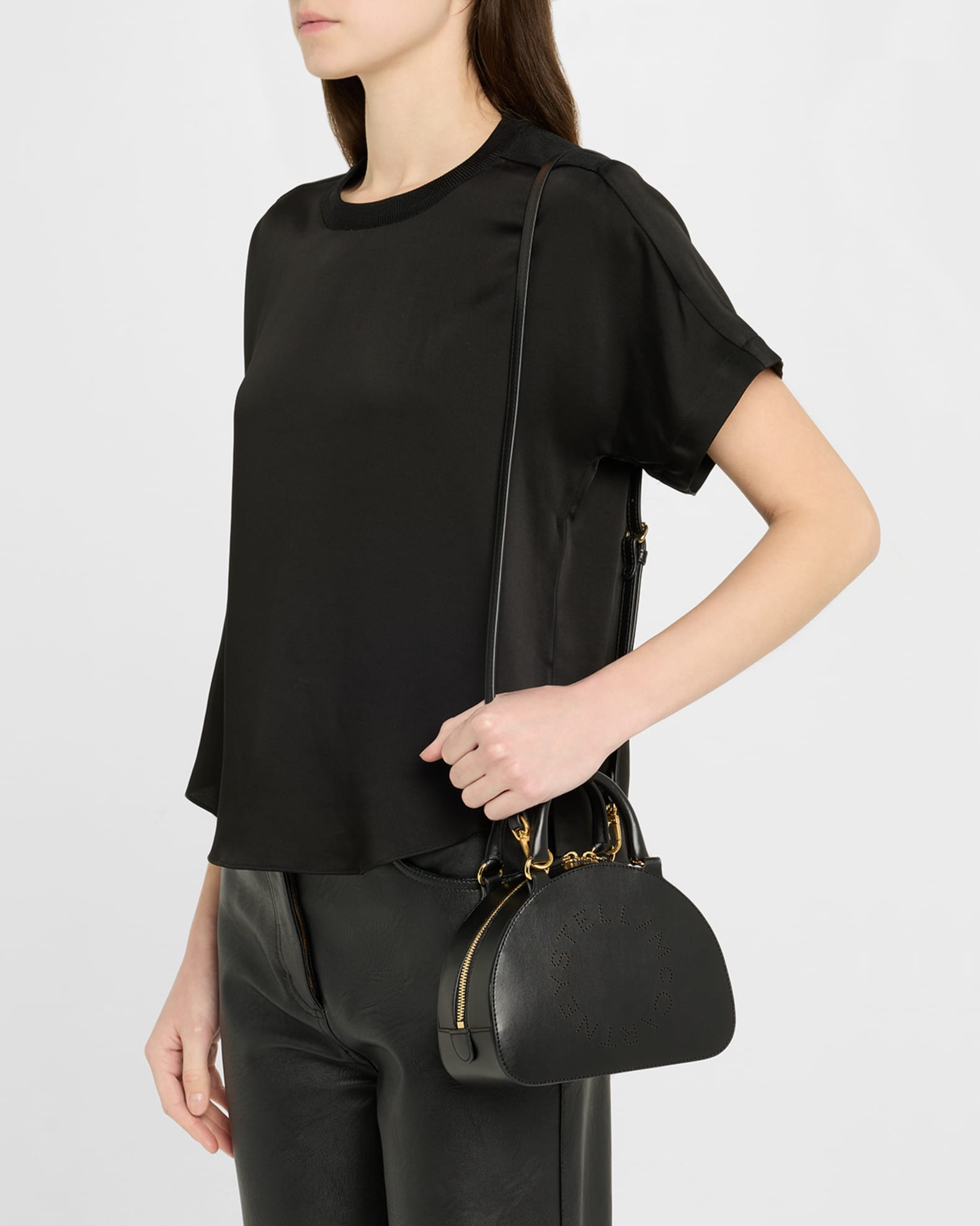 Vegan Leather Top-Handle Bag 1