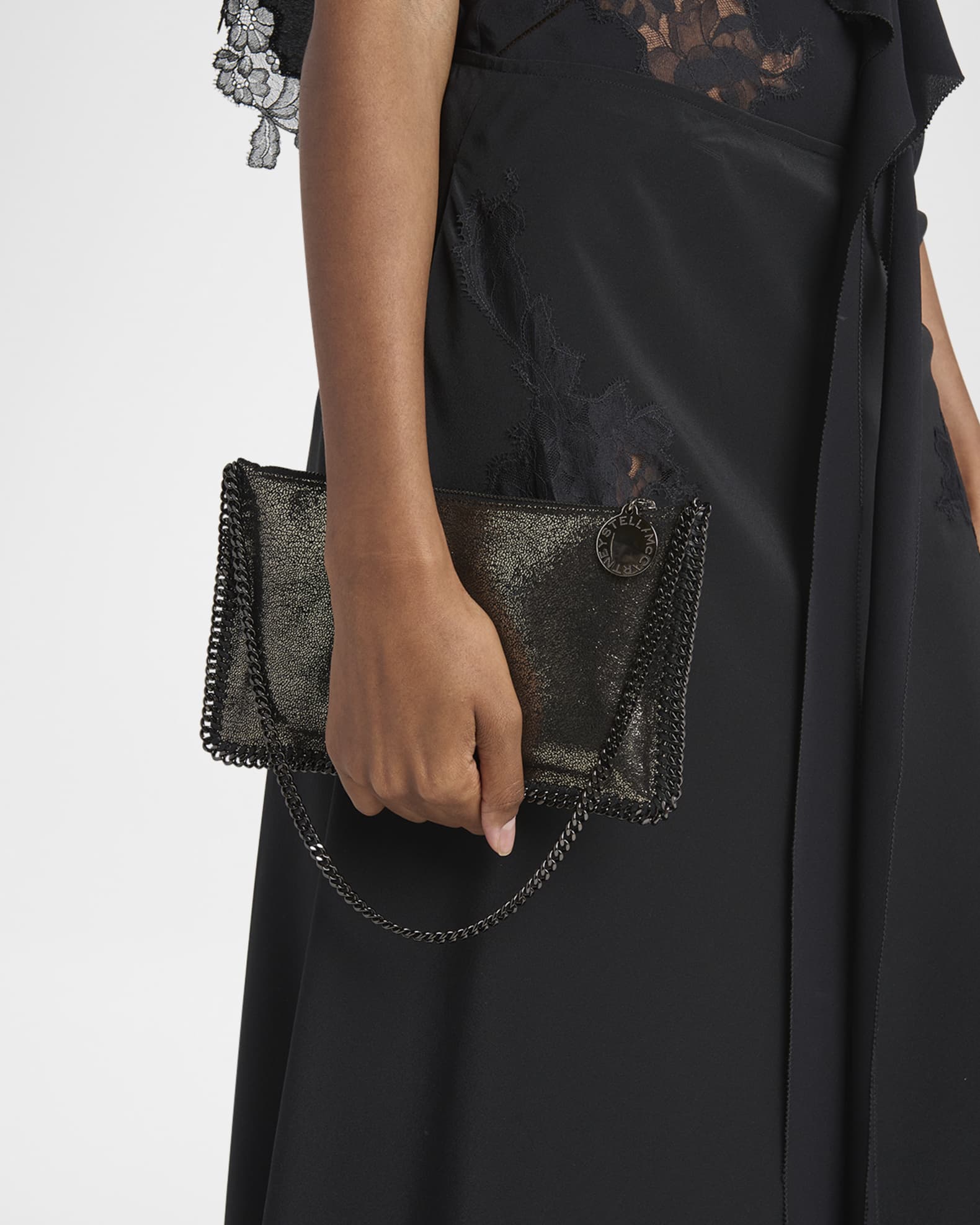 最愛 Falabella McCartney Stella Eco Pochette Shiny Chamois Dotted トートバッグ