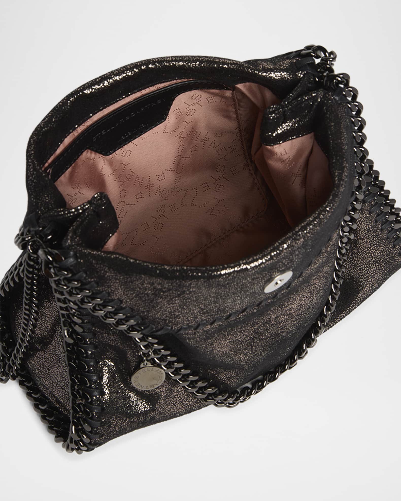 Falabella Mini Eco Dotted Chamois Shiny Tote Bag