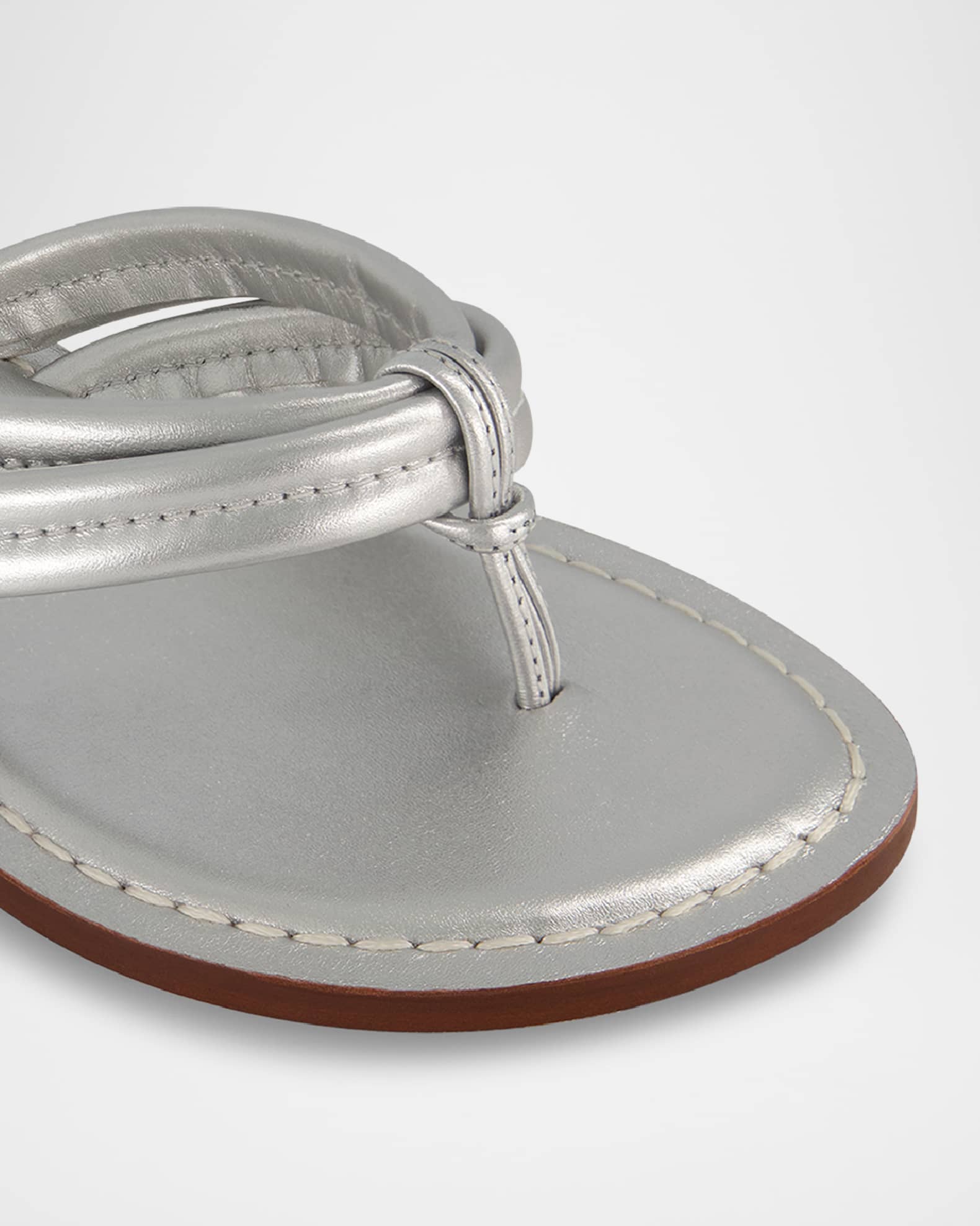 Bernardo Miami Metallic Leather Thong Sandals Neiman Marcus