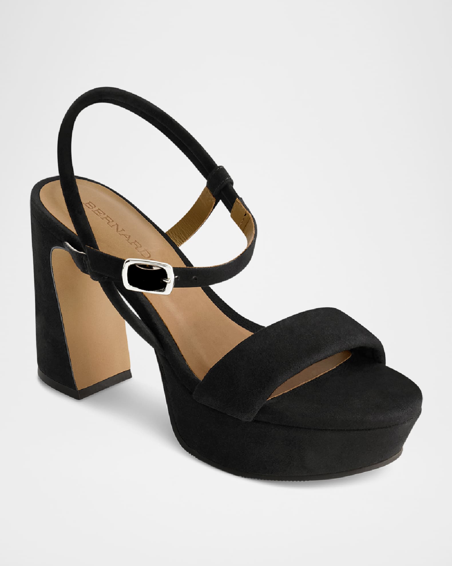 Ventura Suede Platform Heel Sandals 1