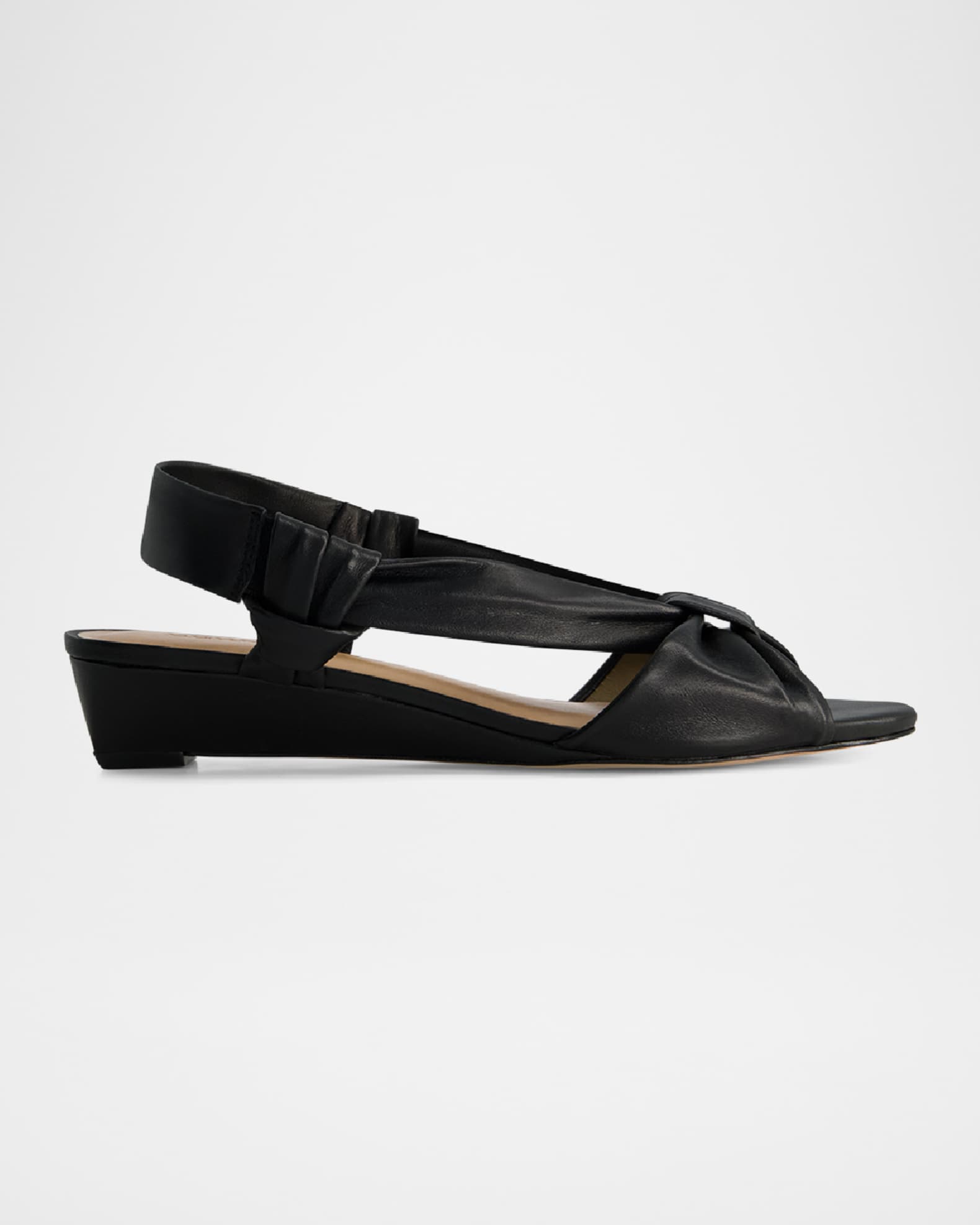 Soft leather wedge sandals on sale