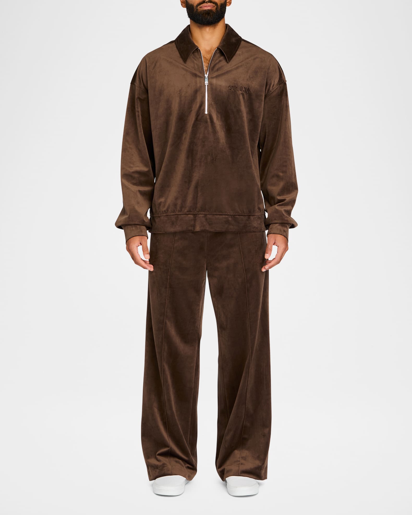 Men's Anthony Velvet Baggy Trousers 1