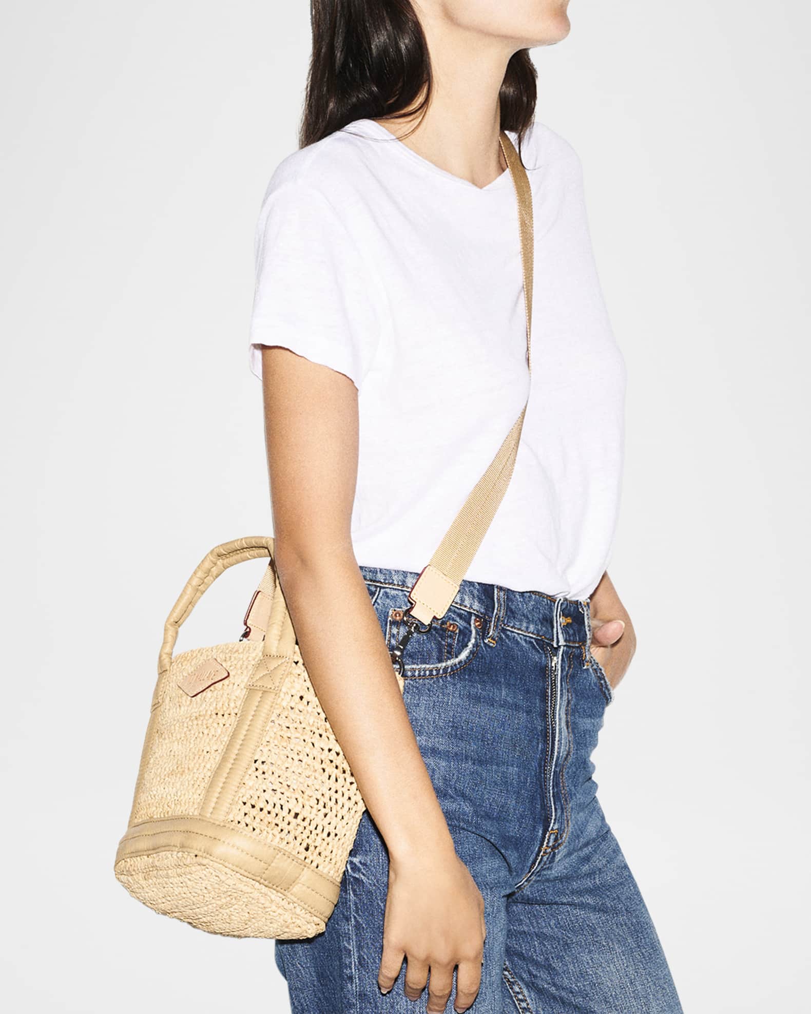 Mini Raffia Tote Raffia Camel  - MZ Wallace