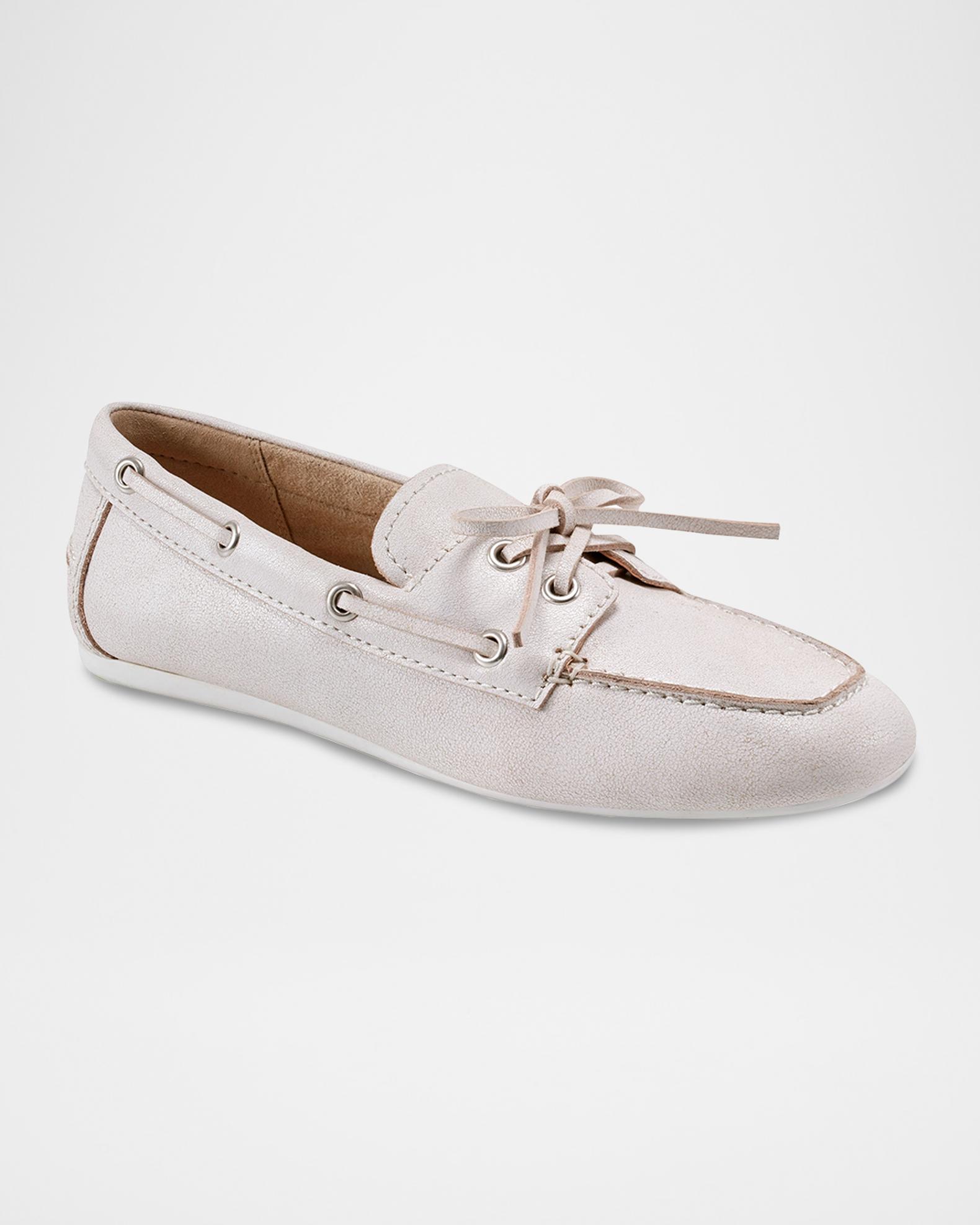 Marc Fisher Suede Boating Loafers Lace Up Medium Natural Size-6.5 NIB Women main image 4