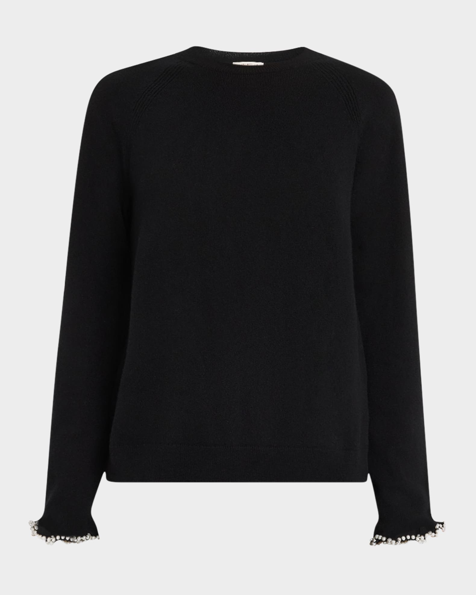 Bead-Trim Cashmere Sweater