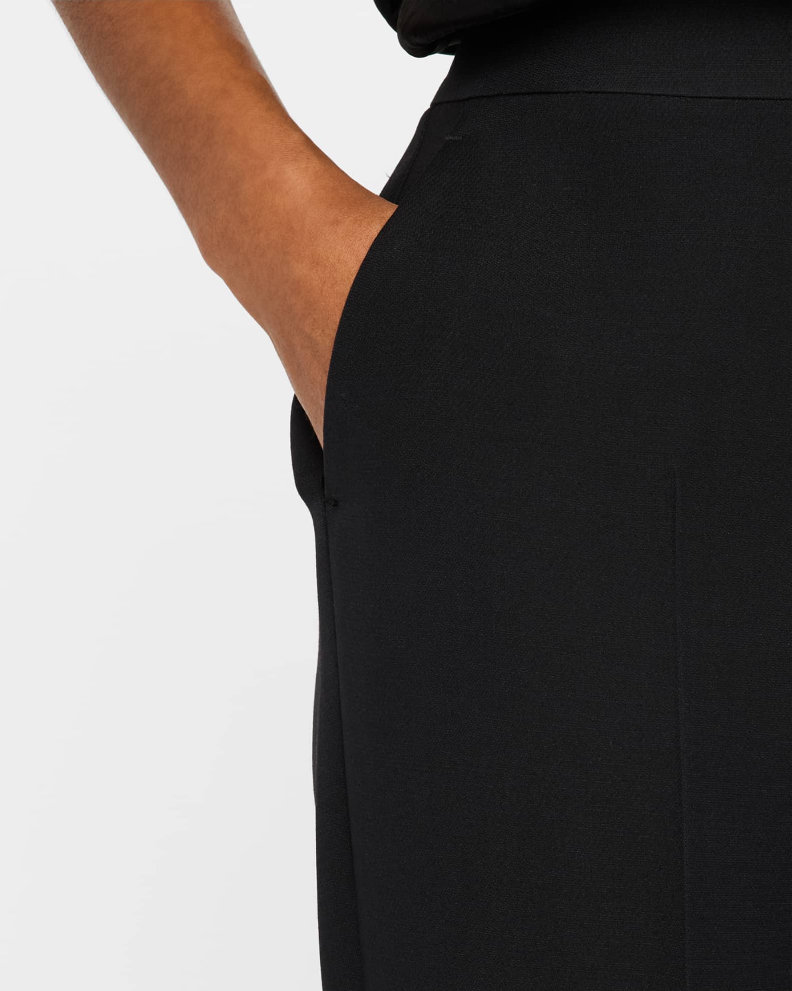 Lafayette 148 New York Saint Marks Straight Wool-Silk Pants  display picture 1