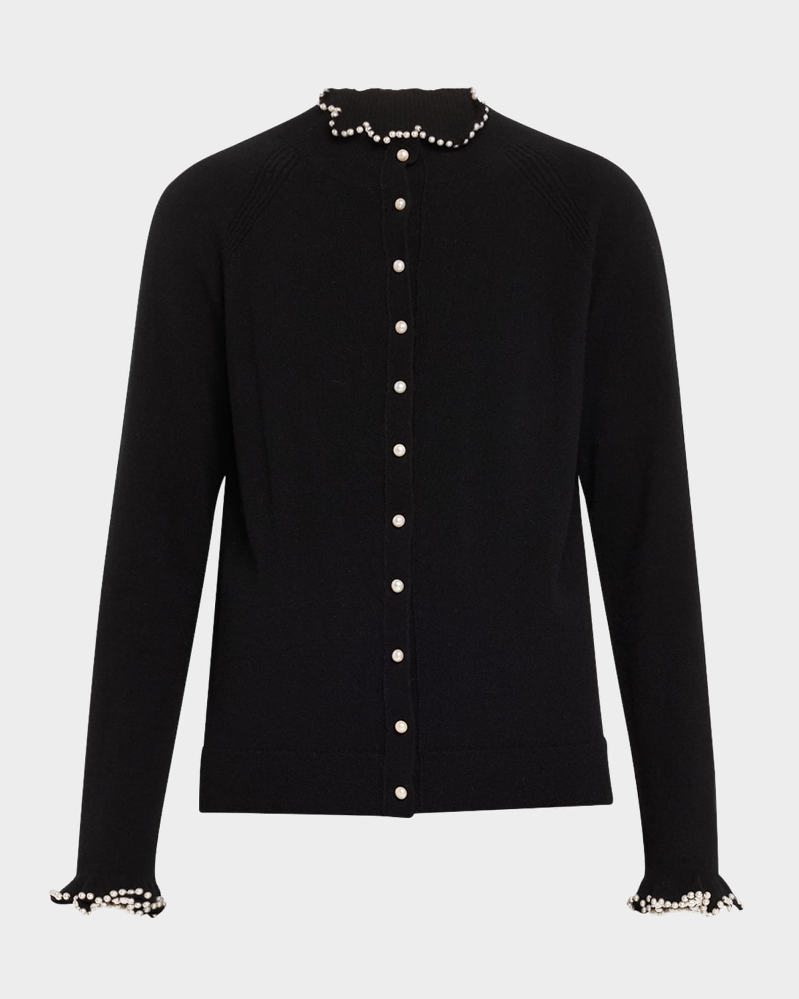 Pearl-Button Cashmere Cardigan 0