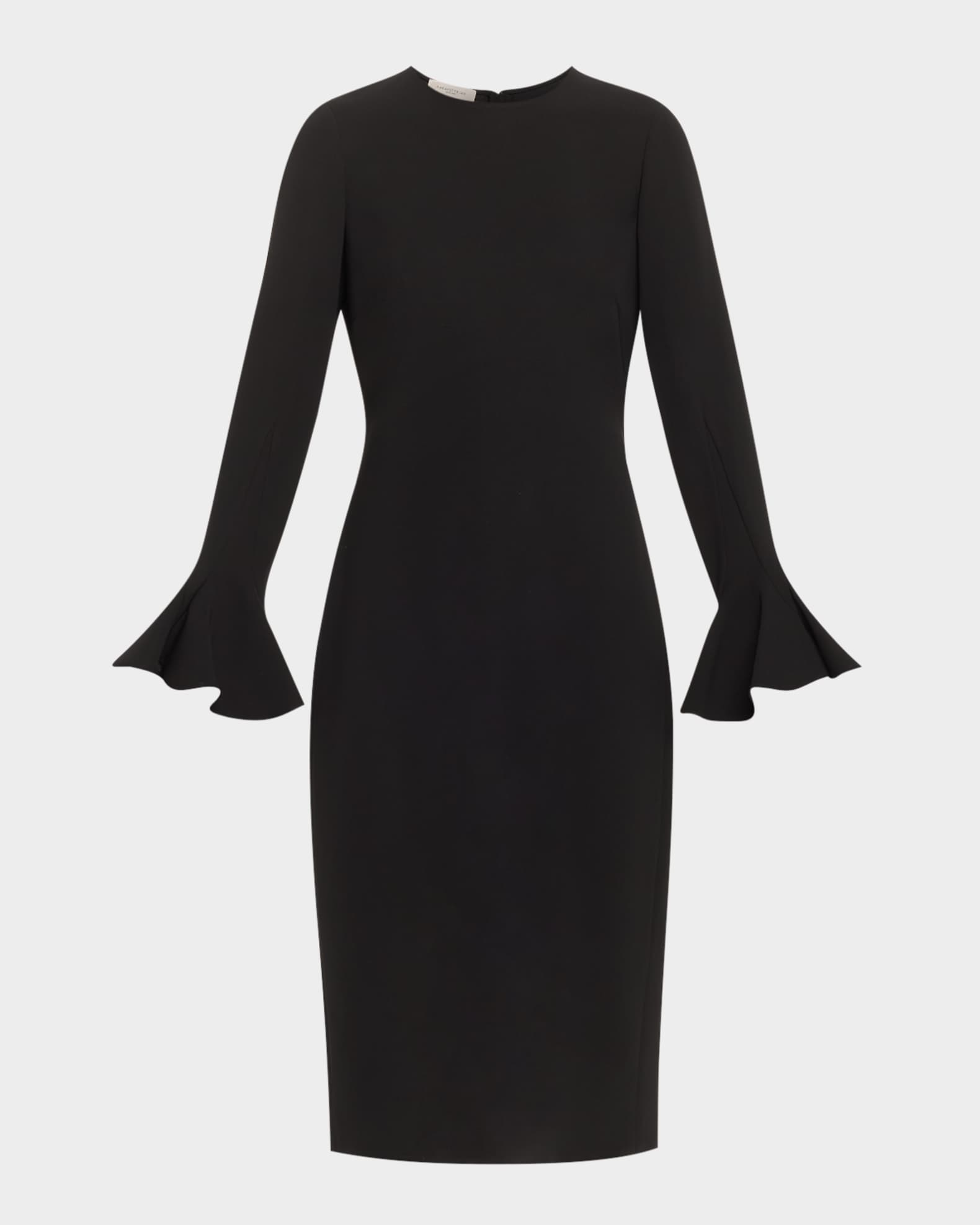 Lafayette 148 New York Finesse Crepe Godet Sleeve Dress Black