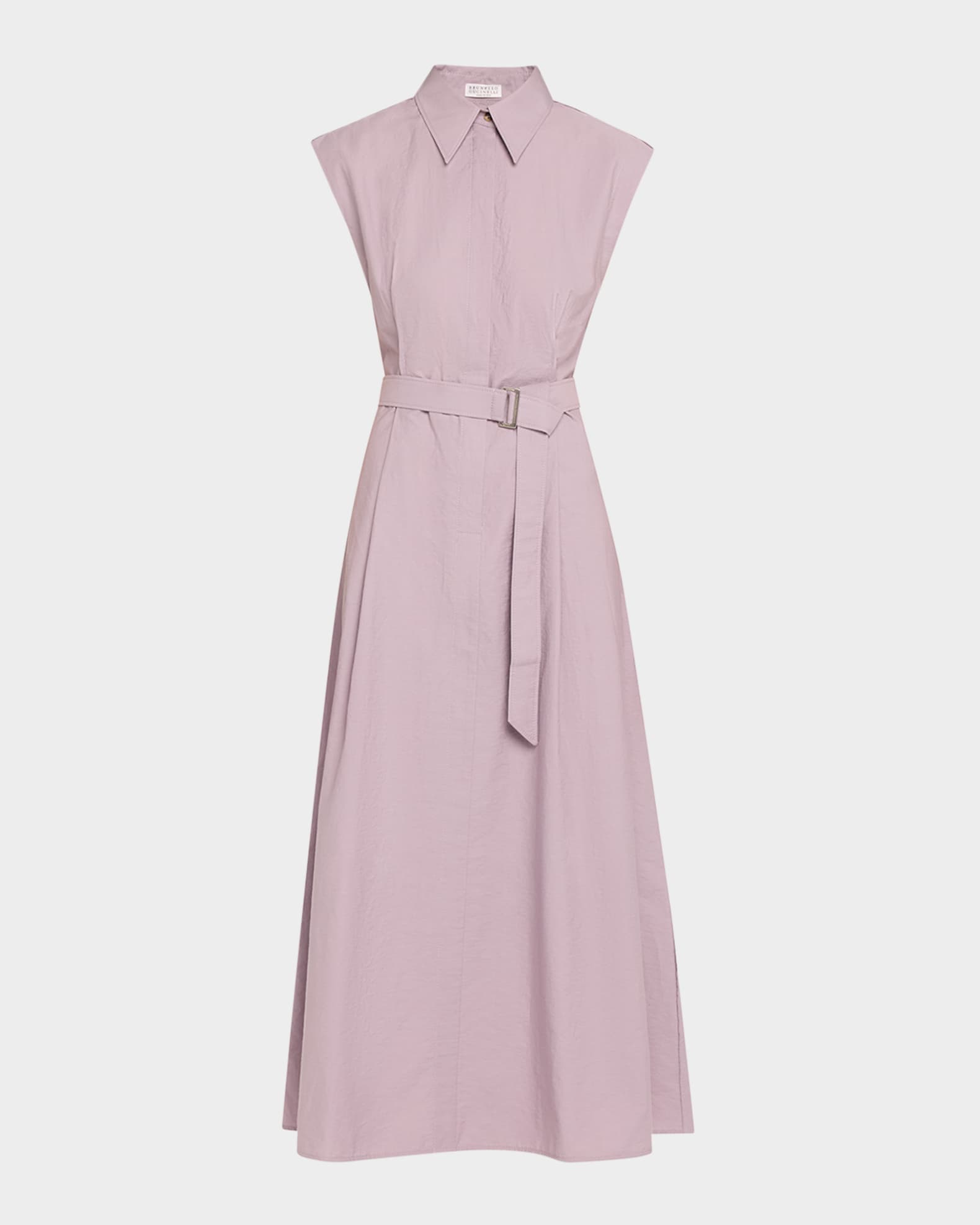 ワンピース BRUNELLO CUCINELLI SLEVELESS SHIRT DRESS IN COTTON BLEND Brunello Cucinelli - Red Cotton Jersey Sleeveless T-Shirt Dress