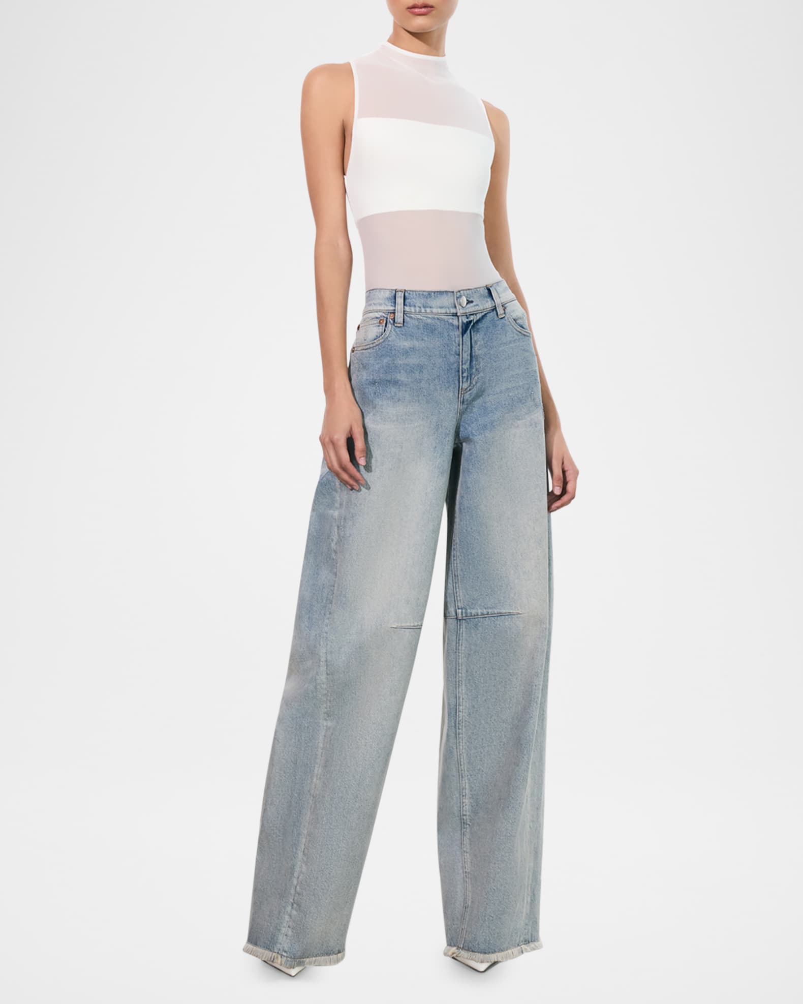 Driggs Cropped Balloon-Leg Jeans 1