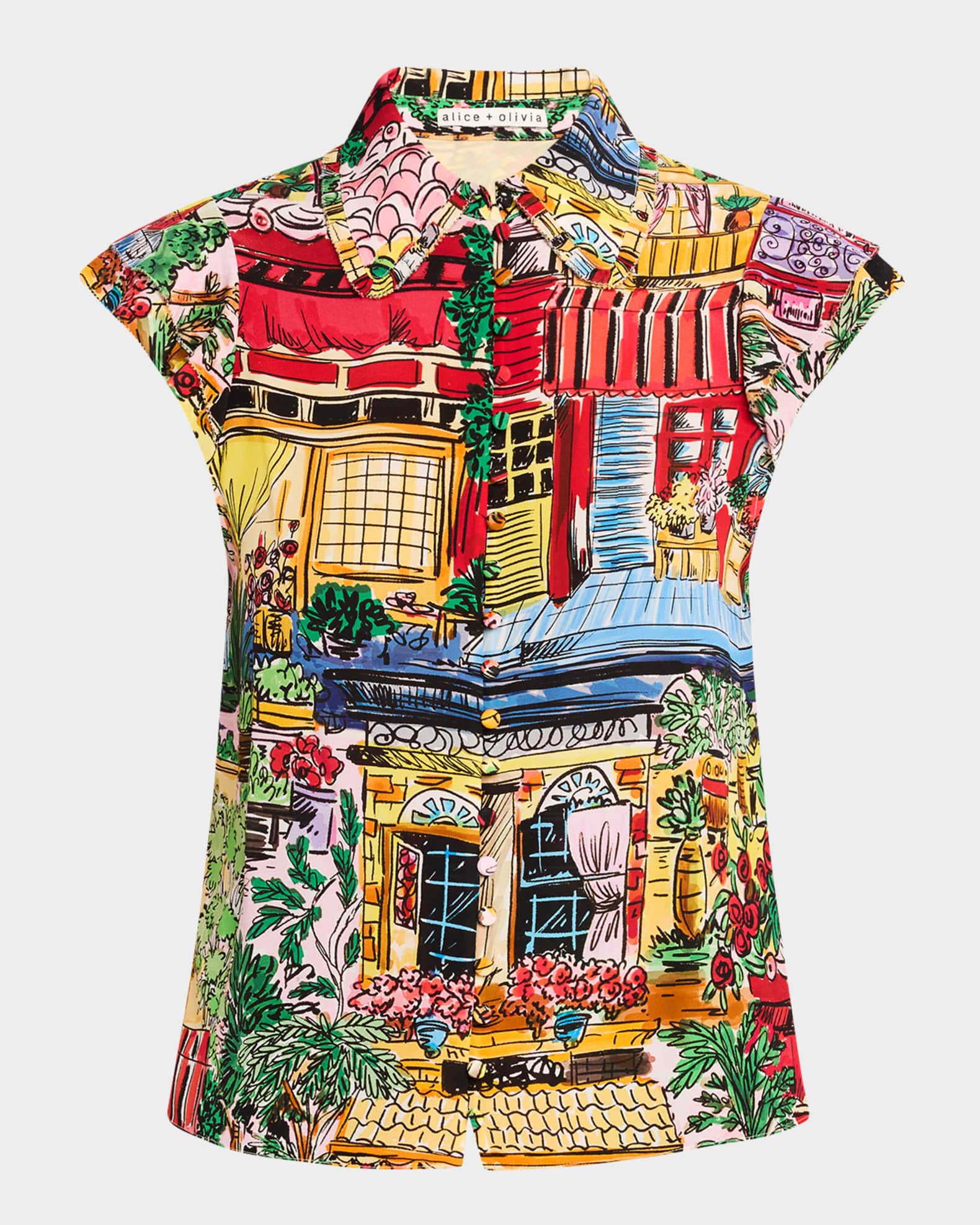 Vacation Dreams Martel Flutter-Sleeve Blouse 0
