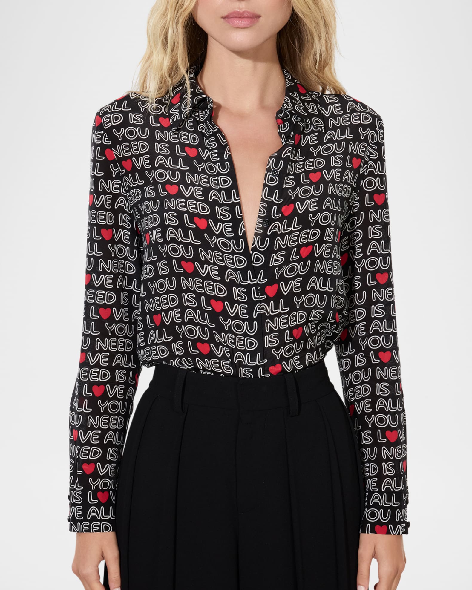 Alice + Olivia x The Beatles All You Need is Love Willa Silk