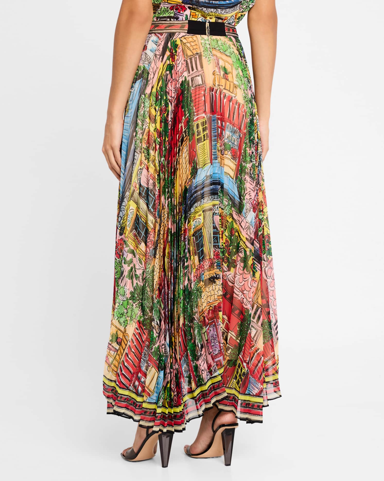Katz sunburst pleated maxi skirt online