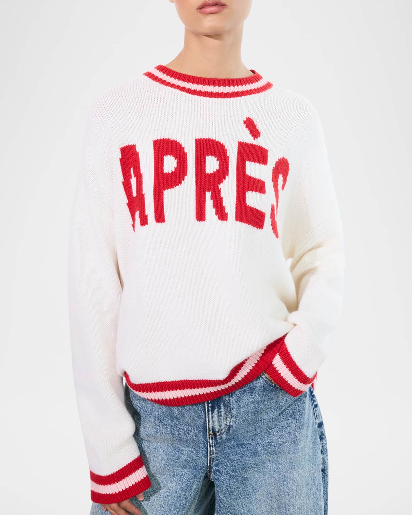 Alice + Olivia Ogden Apres Wool-Blend Sweater | Neiman Marcus