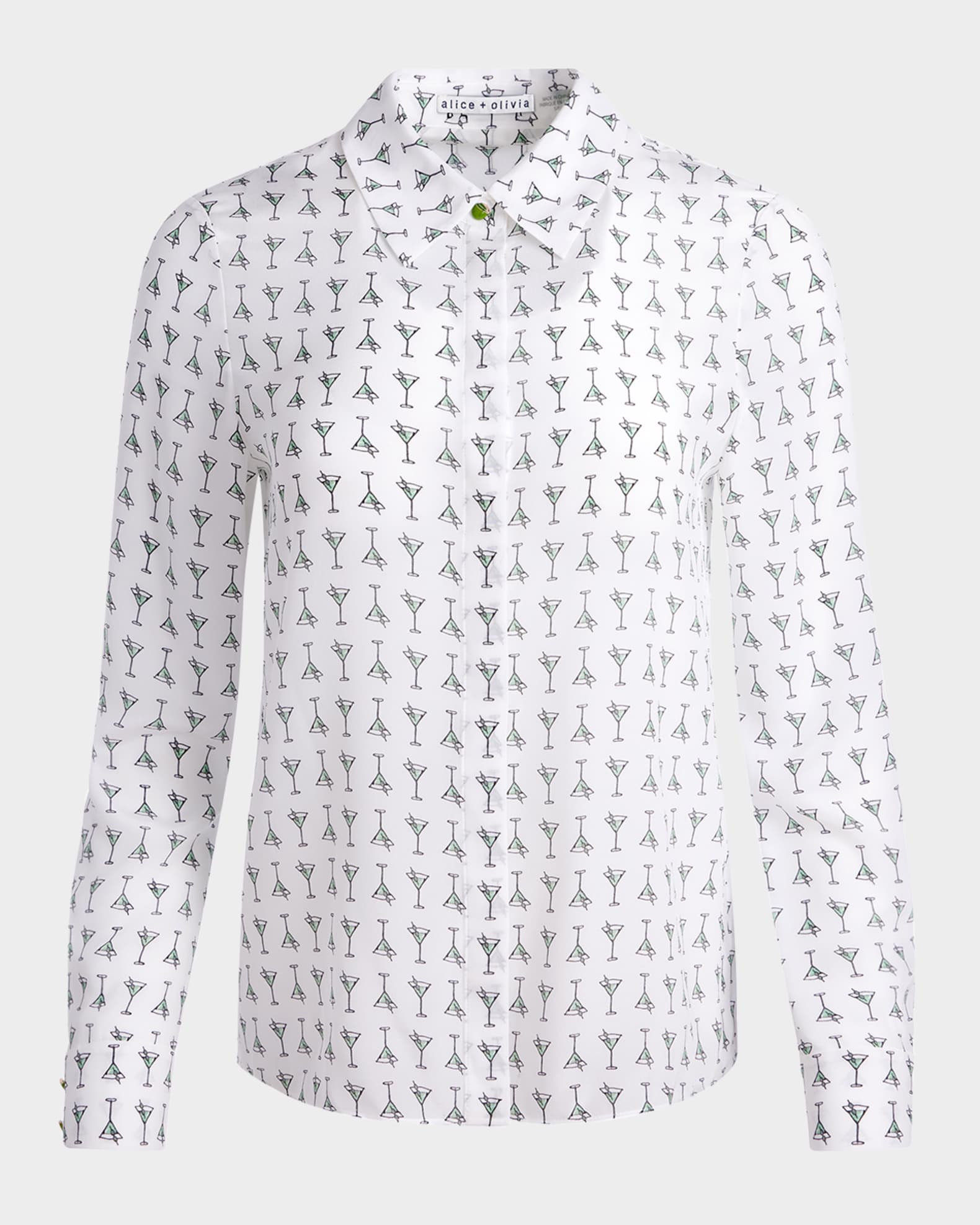 Martini Chic Willa Silk Placket Top 0