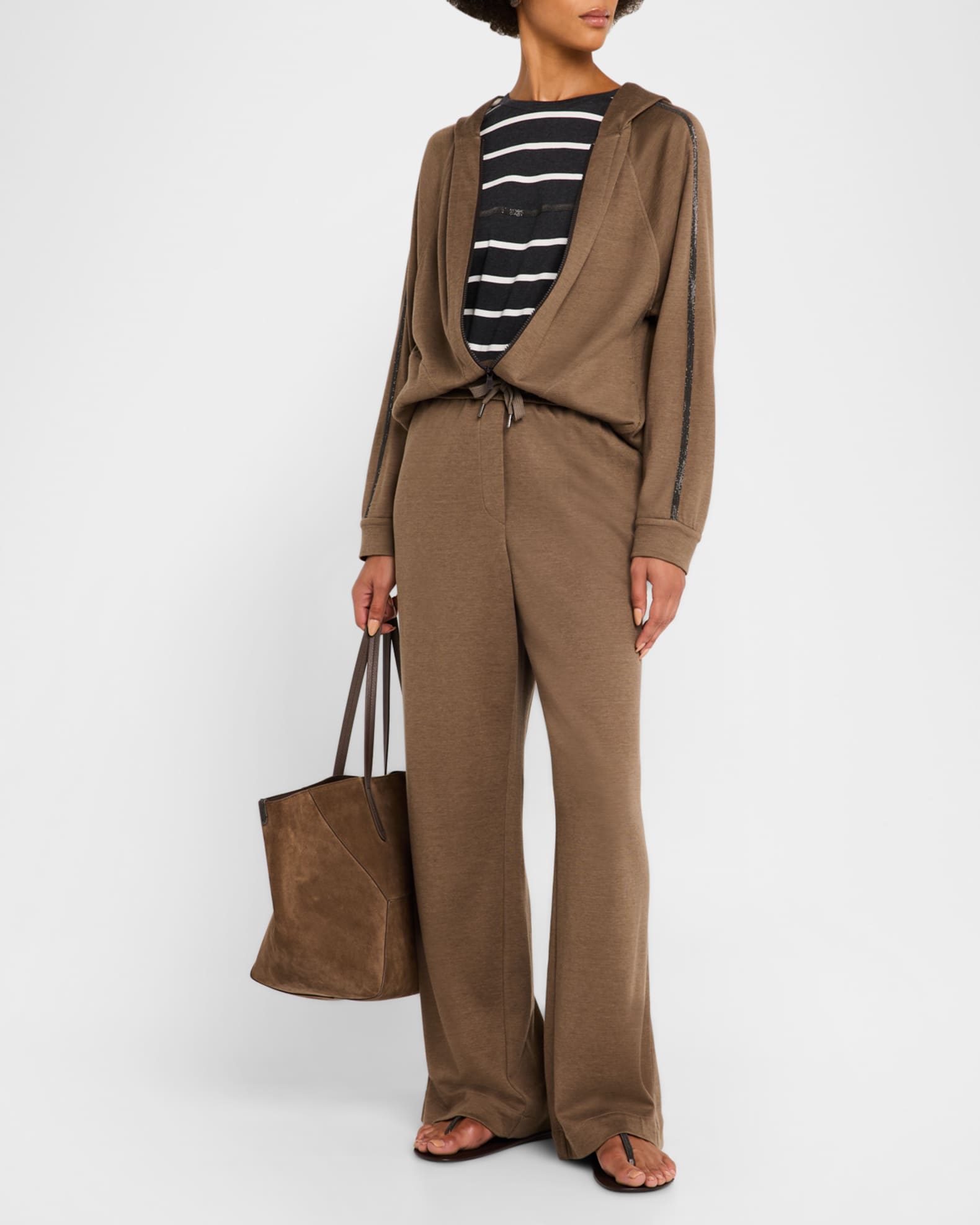 パンツ BRUNELLO CUCINELLI COTTON AND SILK BLEND TROUSERS BRUNELLO CUCINELLI - Cotton And Silk Blend Trousers Brunello