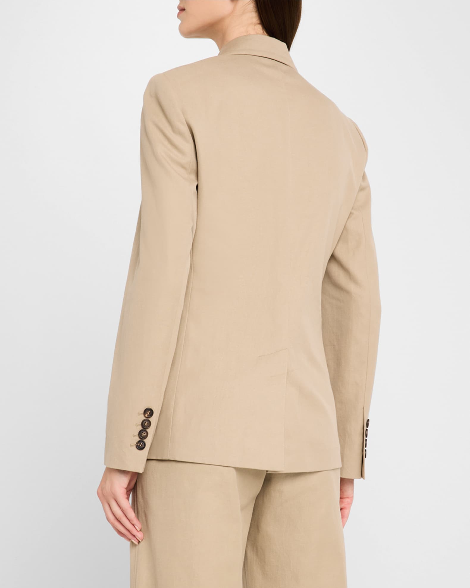 Brunello Cucinelli Cotton Linen Twill Single-Breasted Blazer