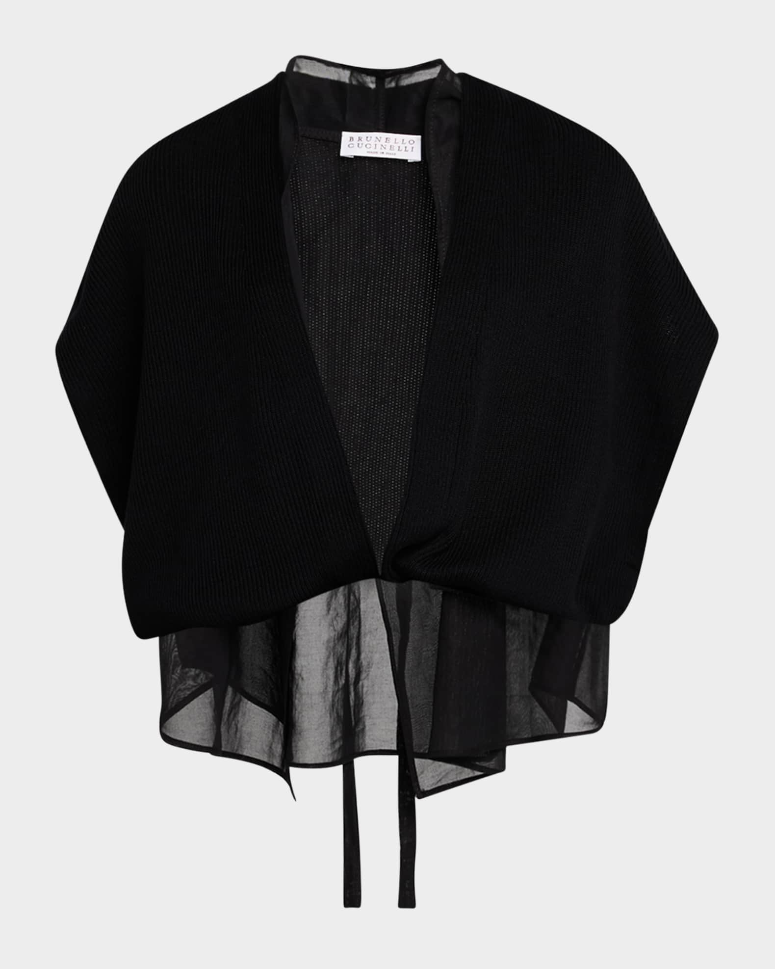 Lightweight Cotton Knit Top with Removable Organza Insert 0
