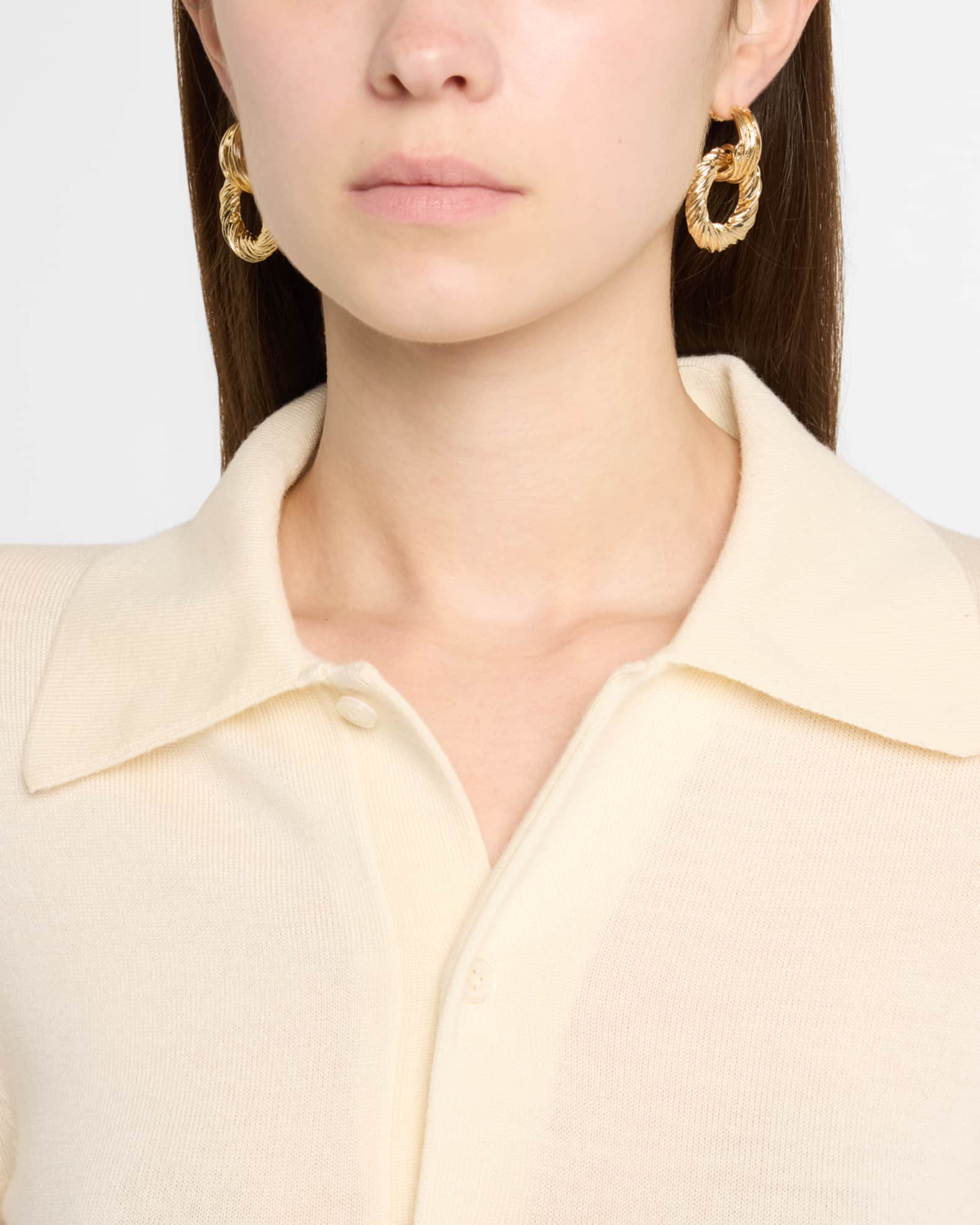 Double Link Post Earrings 1