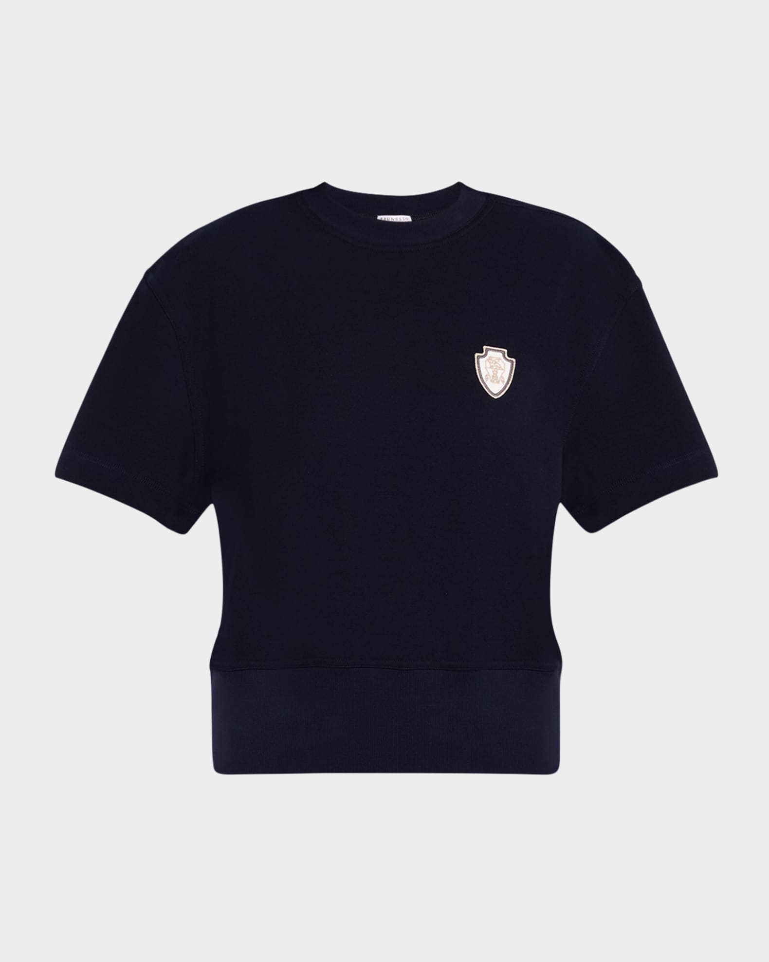 Crest Short-Sleeve Piquet Fleece Top 0