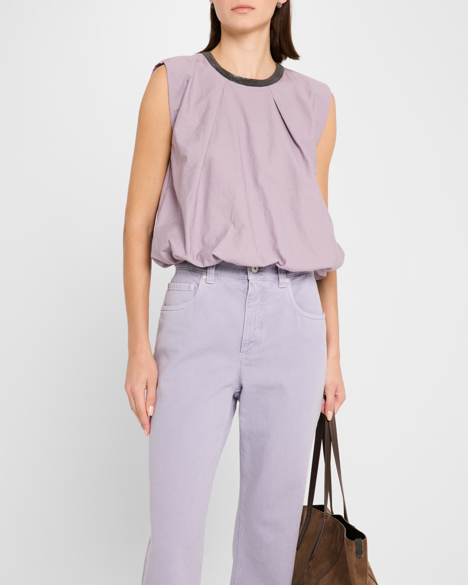 Tシャツ・カットソー BRUNELLO CUCINELLI Women Tunic Tops M0T81HA800C9101 PURPLE Women's tops, t-shirts and polos | Brunello Cucinelli
