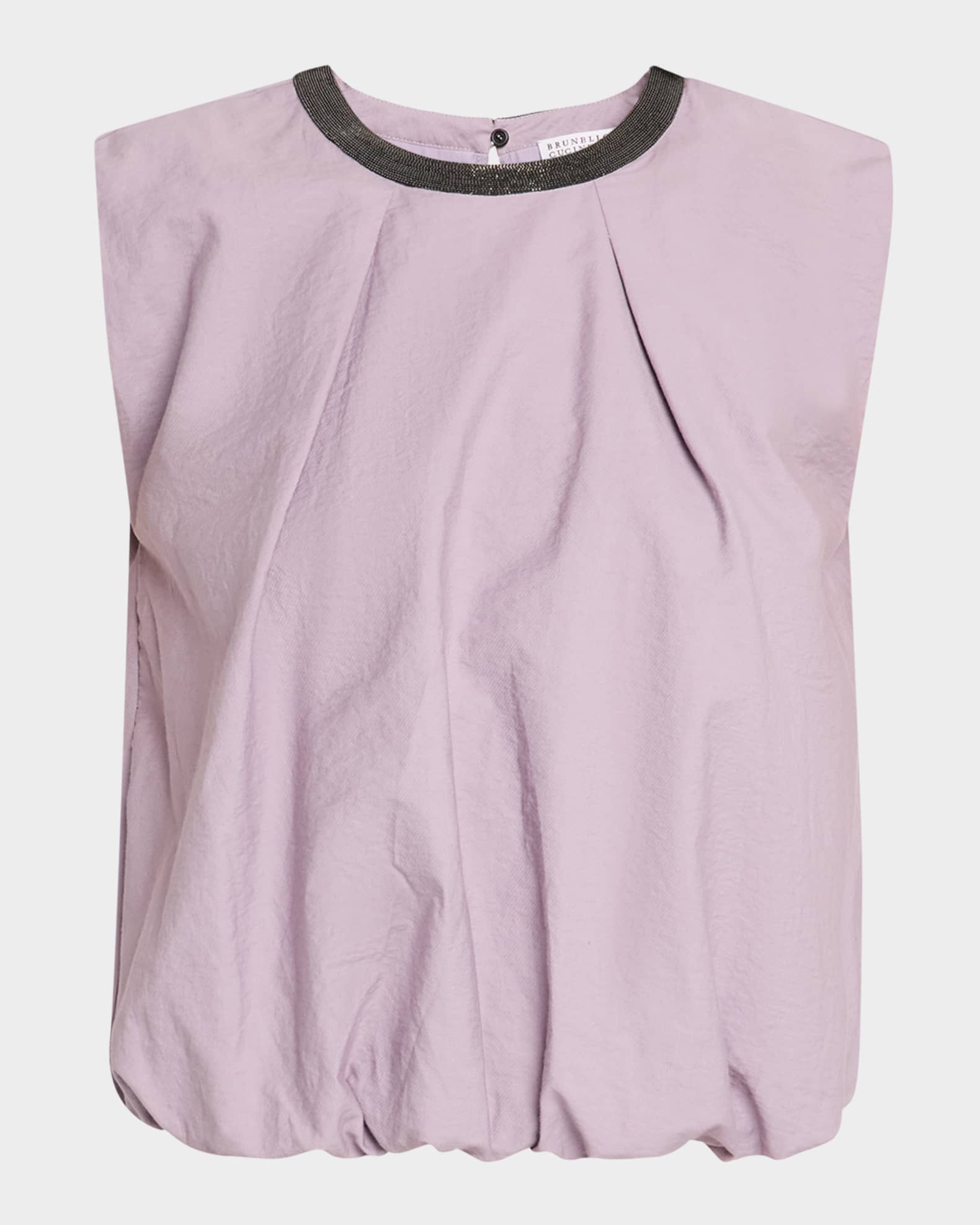 【送料&関税込】Brunello Cucinelli Monile Tank Top Brunello Cucinelli - Off White Cotton Ribbed Monili Tank