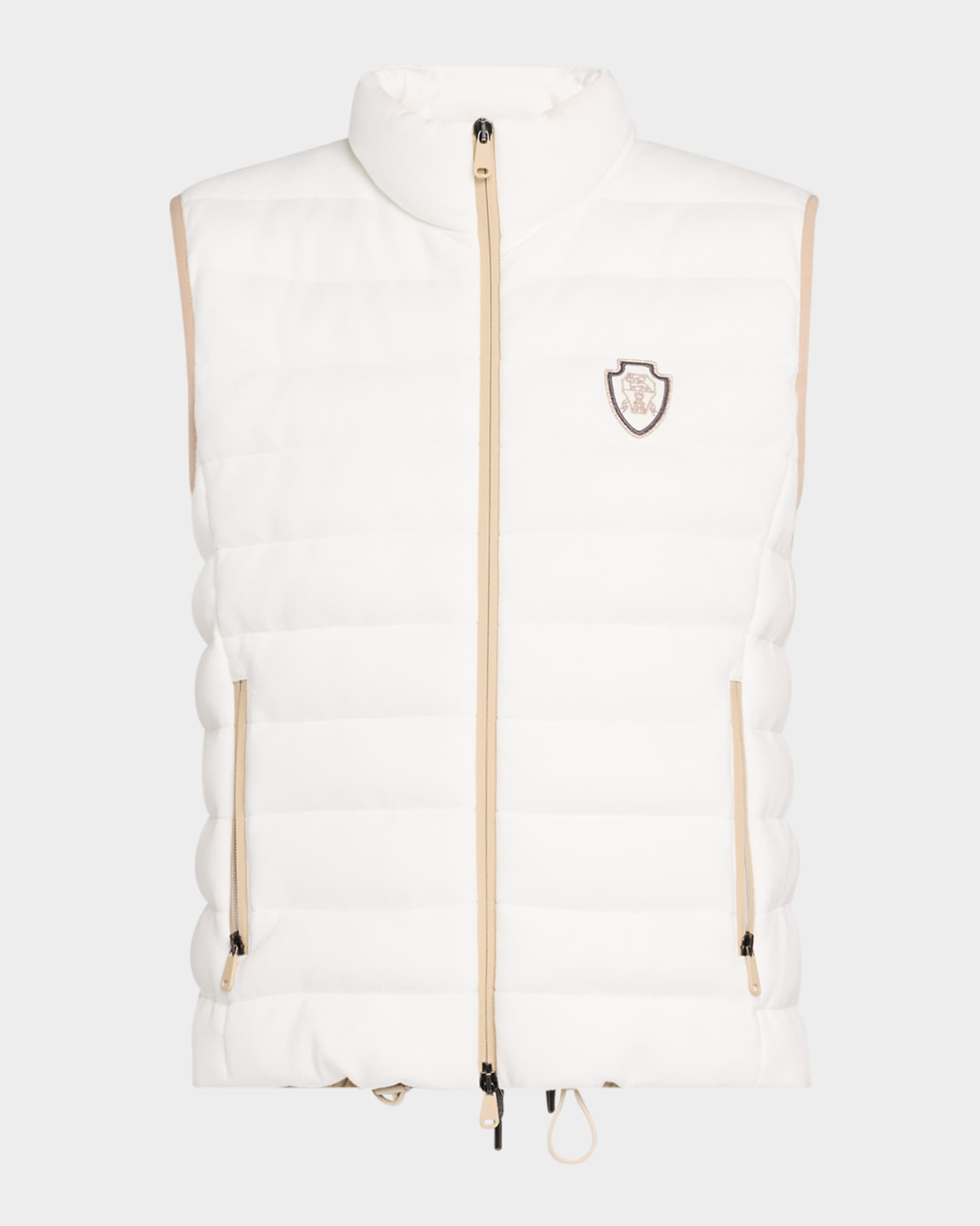 Brunello Cucinelli Piquet Fleece Golf Sportswear Down Vest
