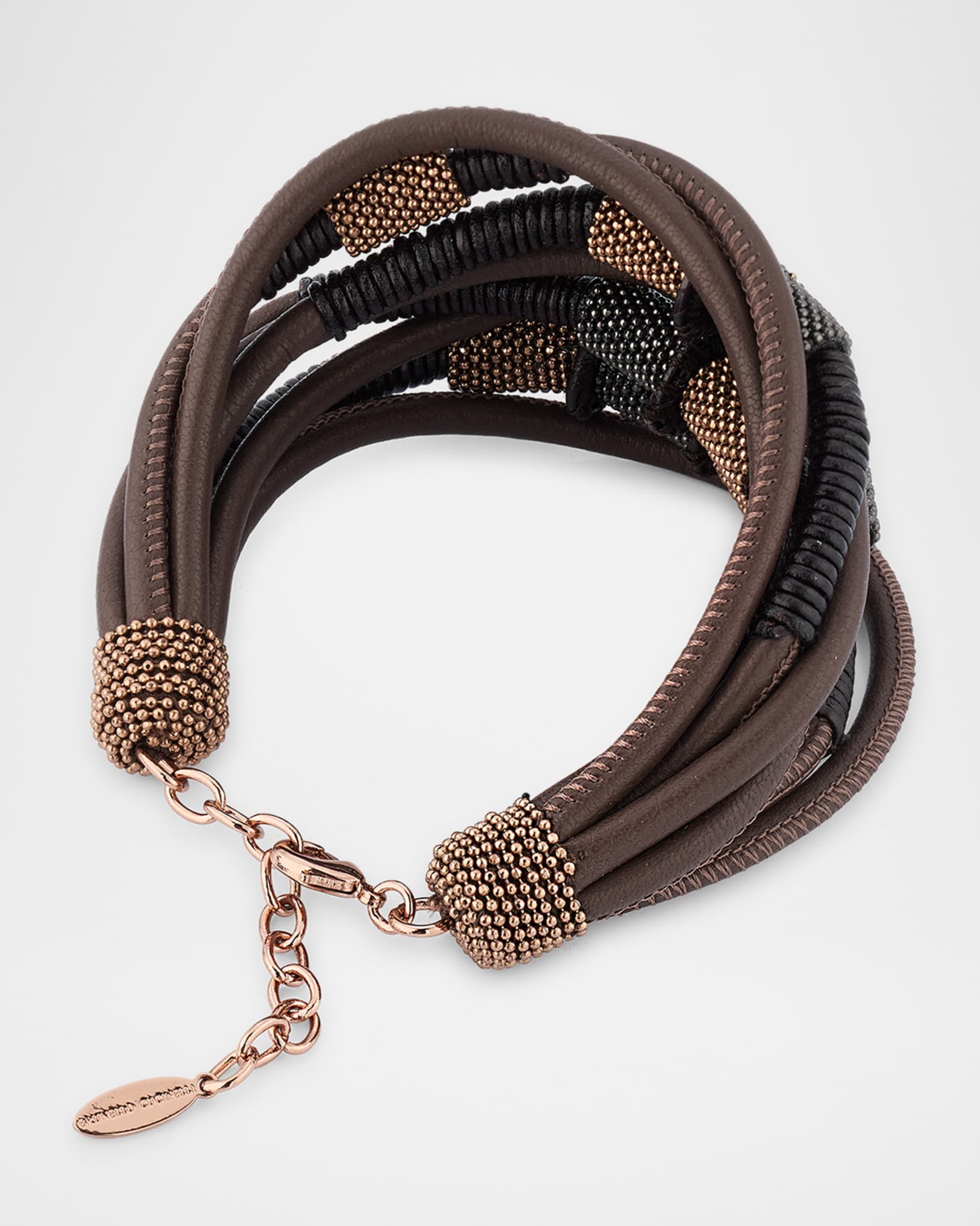 8-Strand Monili Leather Bracelet