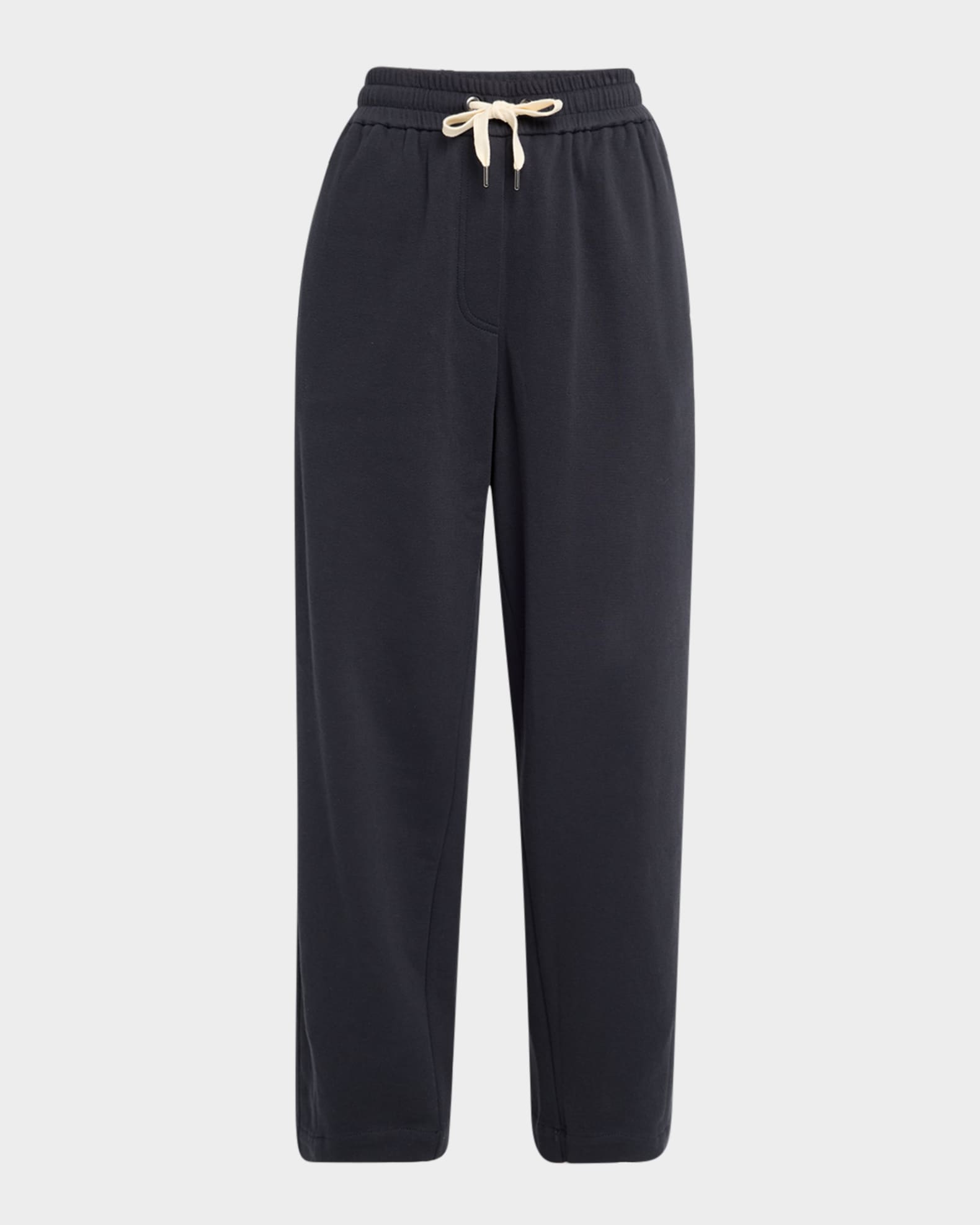 Piquet Fleece Wide-Leg Pull-On Tennis Pants 0
