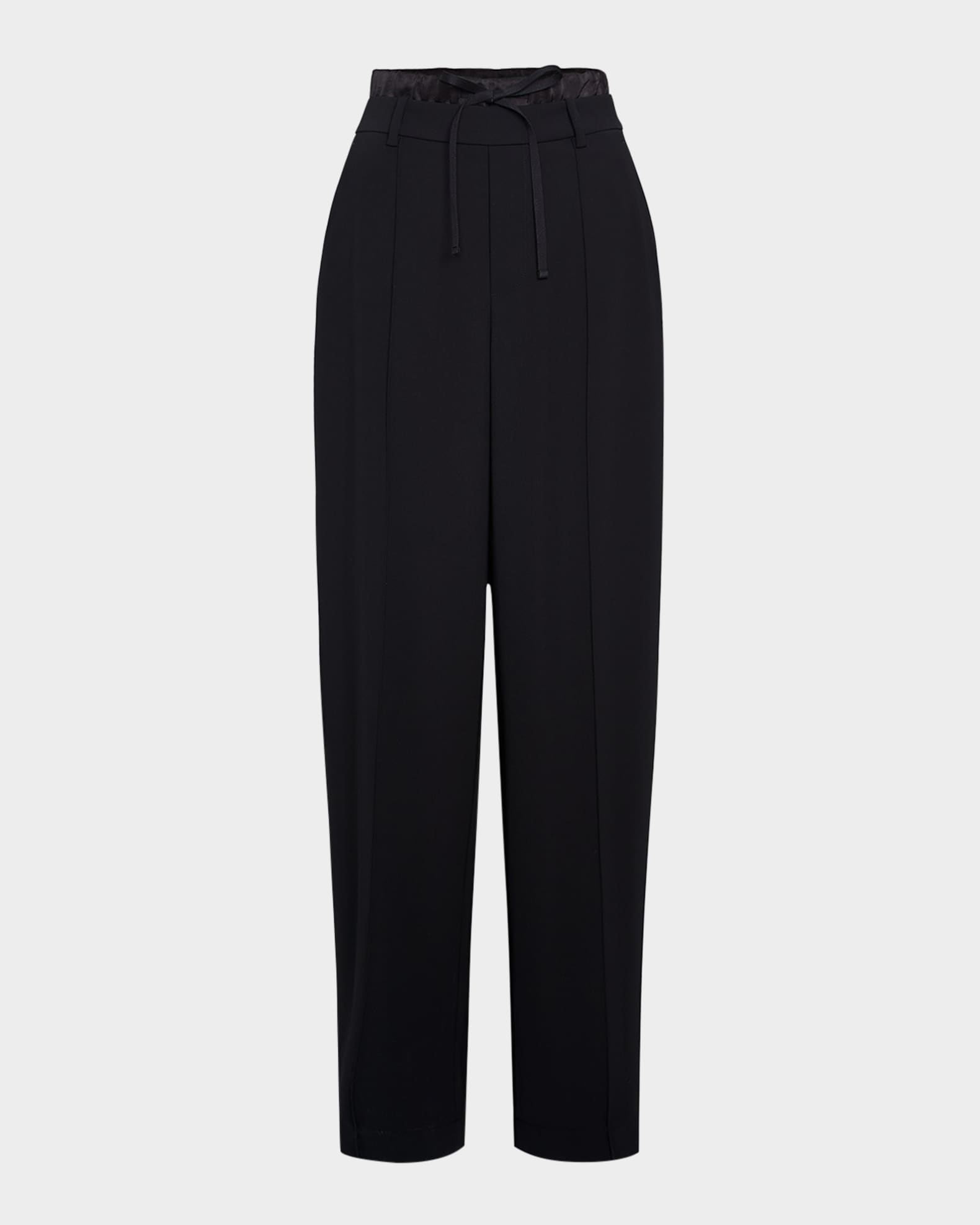 Pintuck Double Waistband High-Rise Pants 0