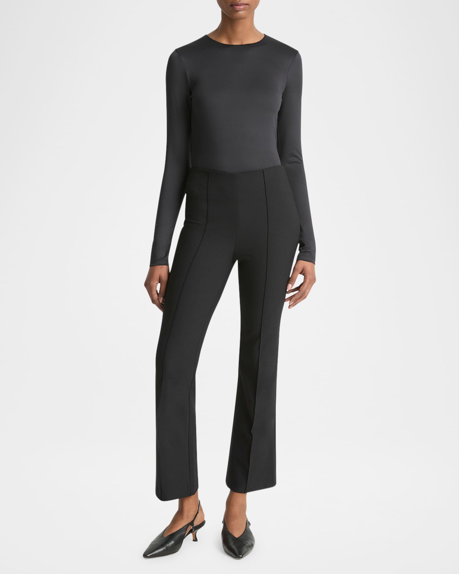 パンツ Vince Rise Pintuck Crop Flare Pant Mid-Rise Pintuck Crop Flare Pant in Pants | Vince