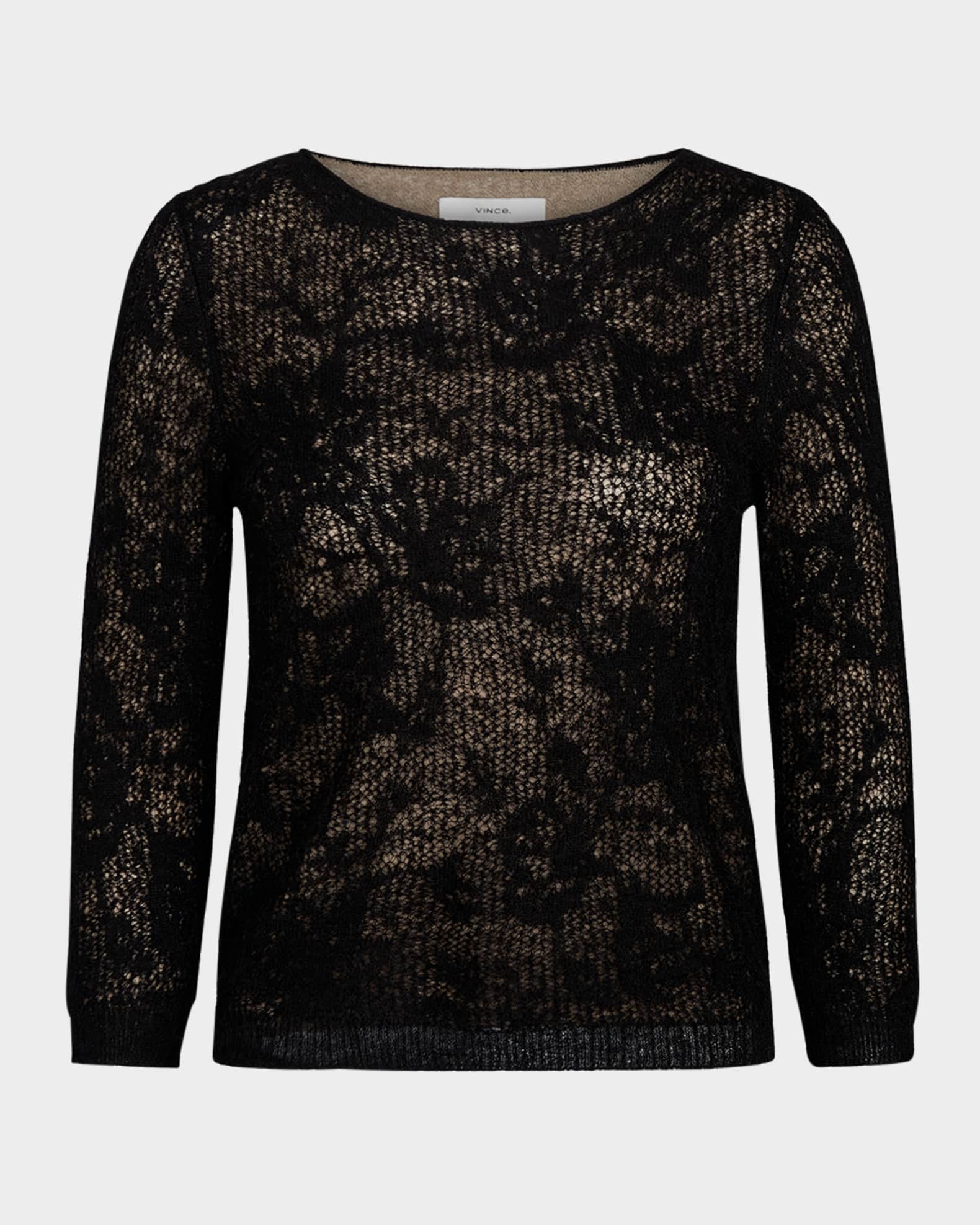 Lace Stitch Layered Sweater 0