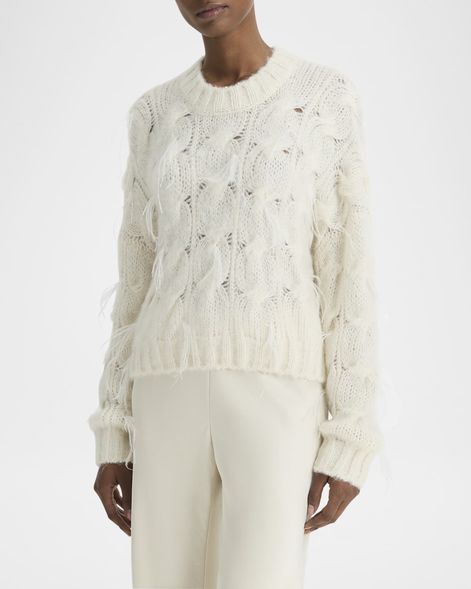Vince cable knit sweater discount